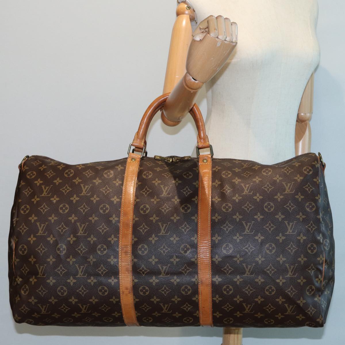 Louis Vuitton Keepall 60 Brown Canvas Travel Bag