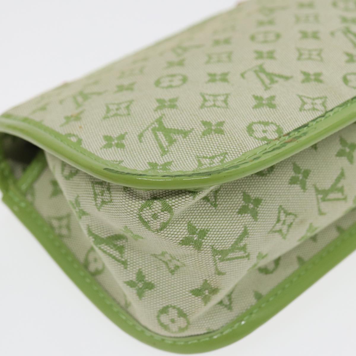 Louis Vuitton Marie Green Canvas Clutch Bag