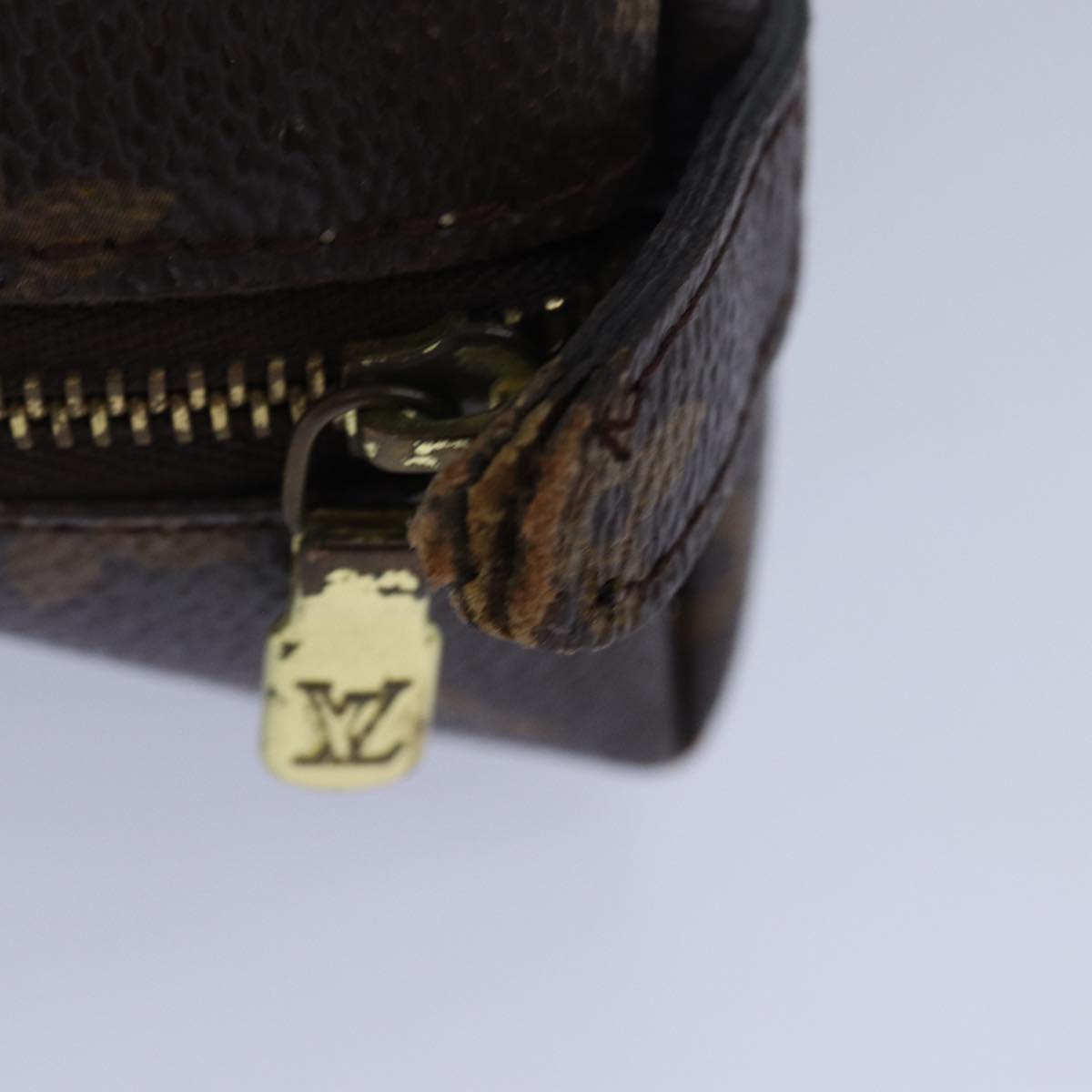 Louis Vuitton Demi Ronde Brown Canvas Clutch Bag