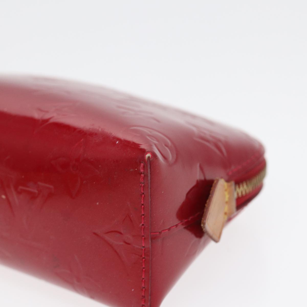 Louis Vuitton Cosmetic Pouch Red Patent Leather Clutch Bag