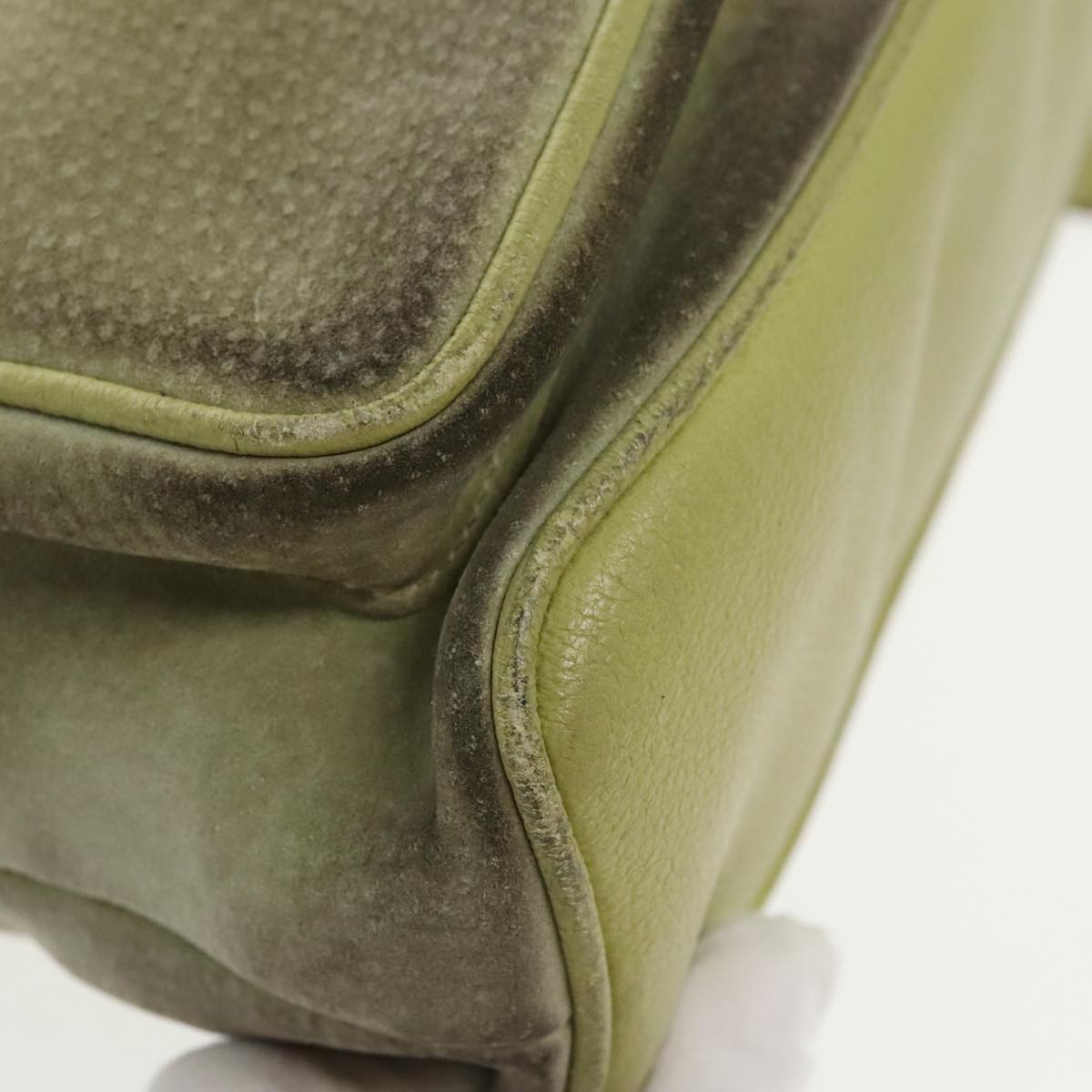 Gucci Bamboo Green Suede Backpack Bag