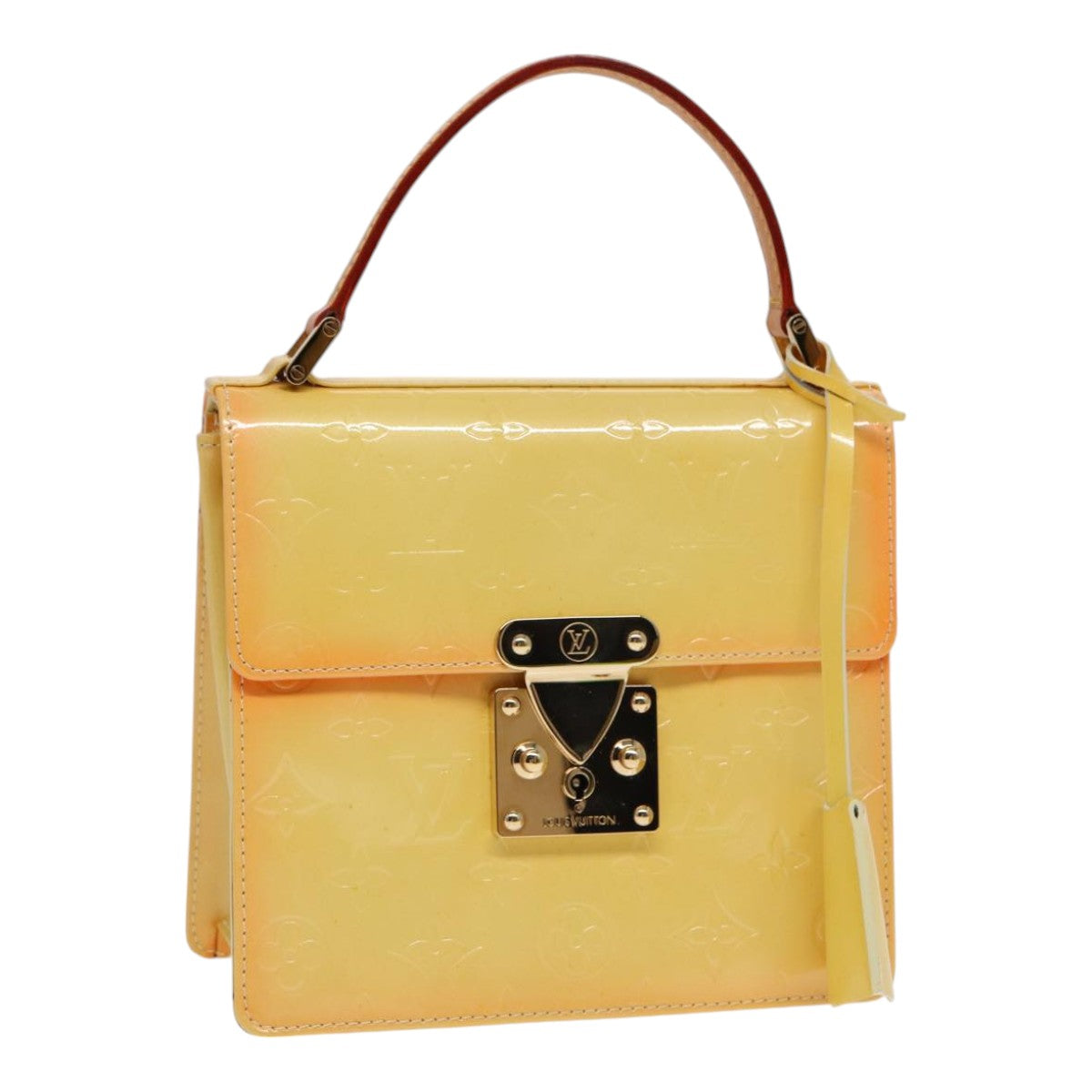 Louis Vuitton Spring Street Yellow Patent Leather Handbag
