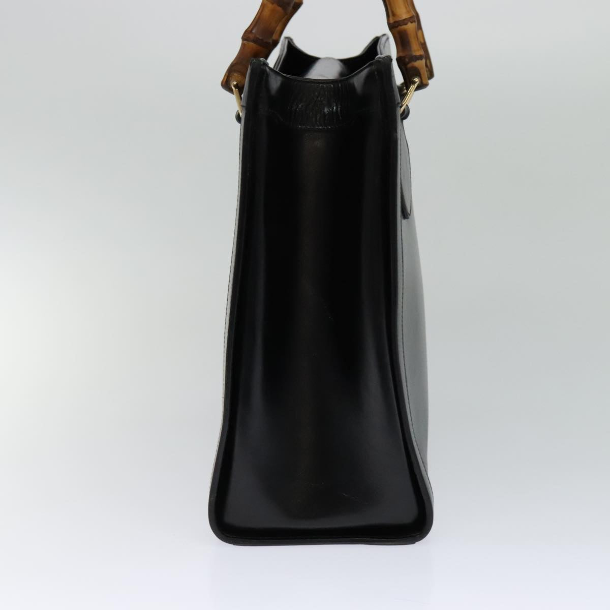 Gucci Bamboo Black Leather Handbag