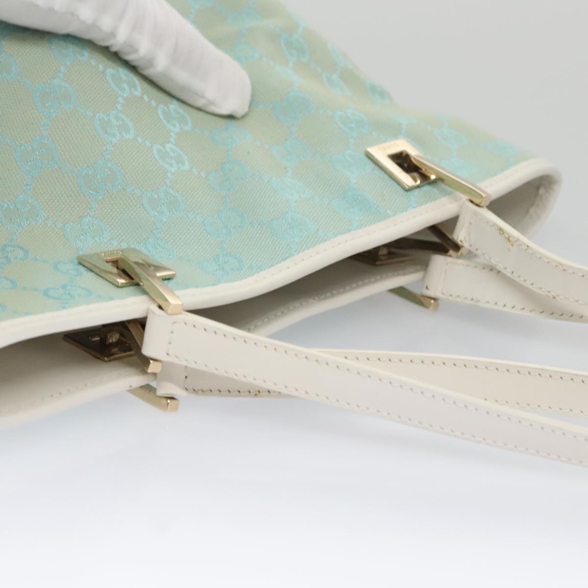 Gucci Blue Canvas Tote Bag
