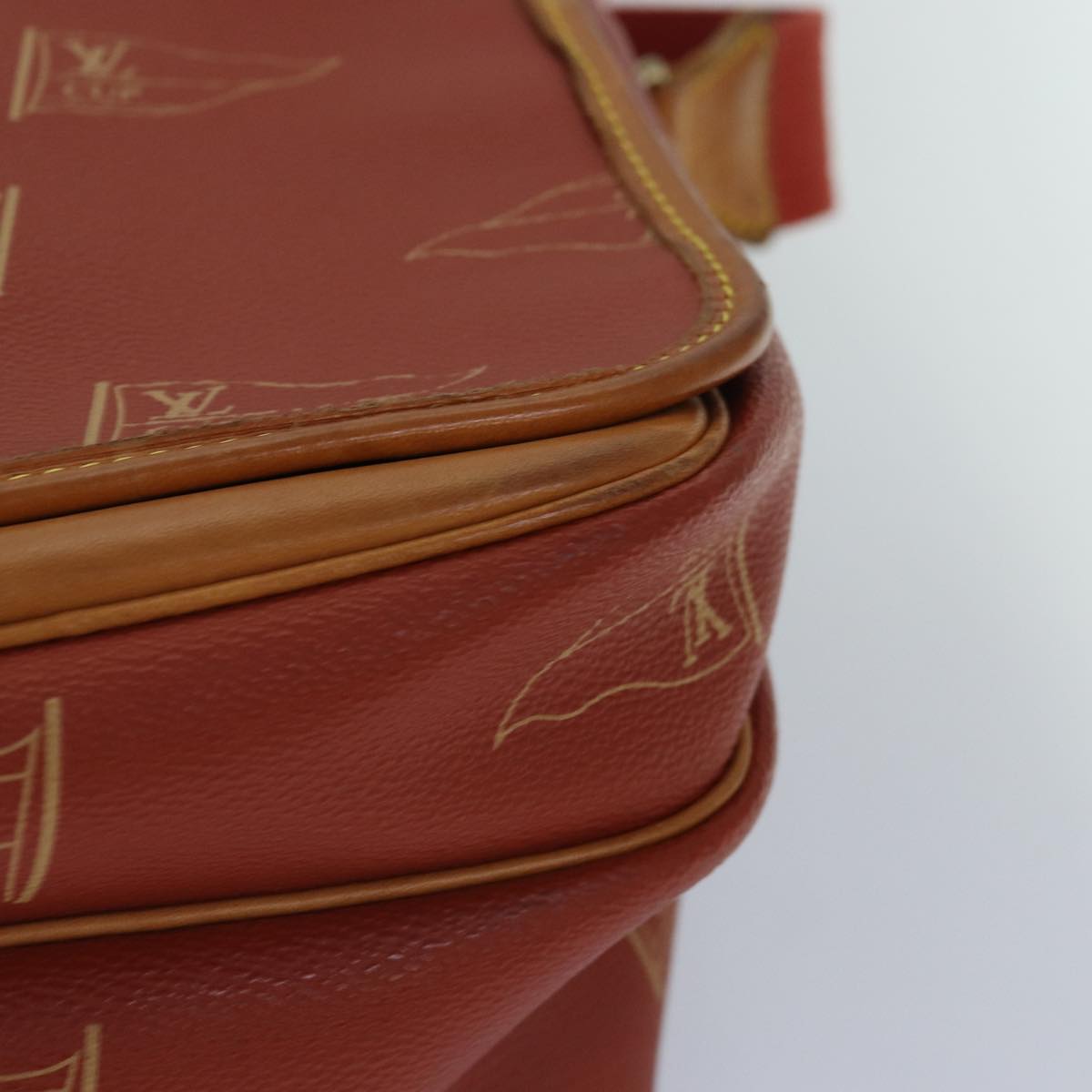 Louis Vuitton America's Cup Red Canvas Shoulder Bag