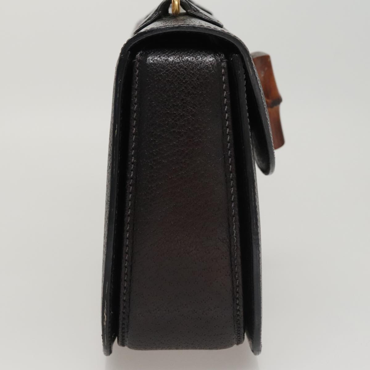 Gucci Bamboo Black Leather Handbag
