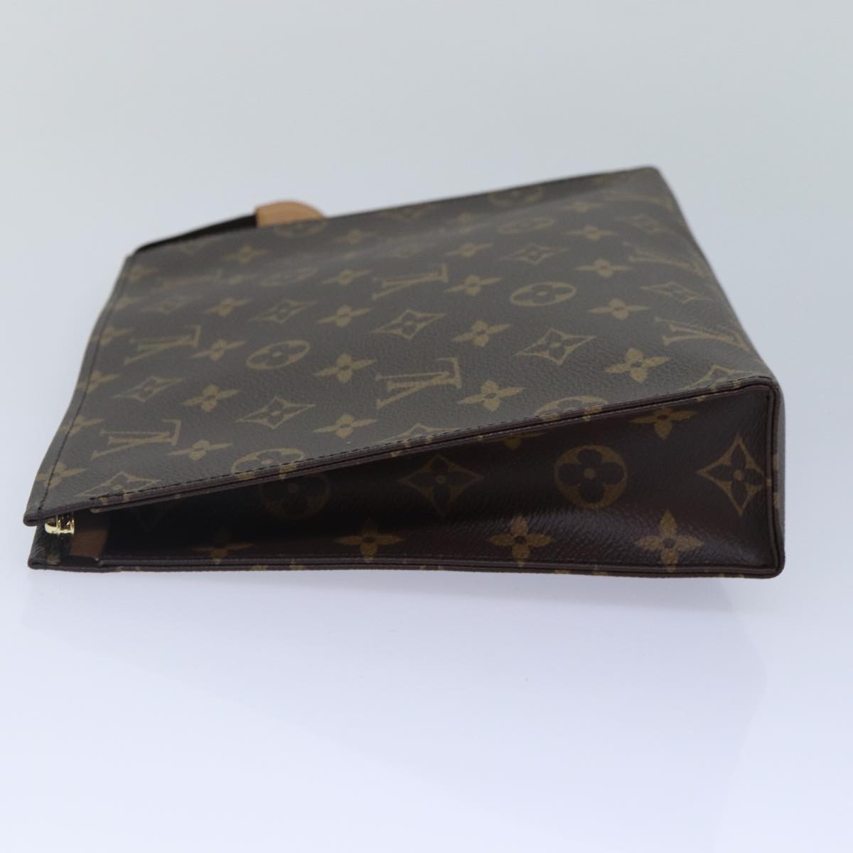 Louis Vuitton Poche Toilette Brown Canvas Clutch Bag