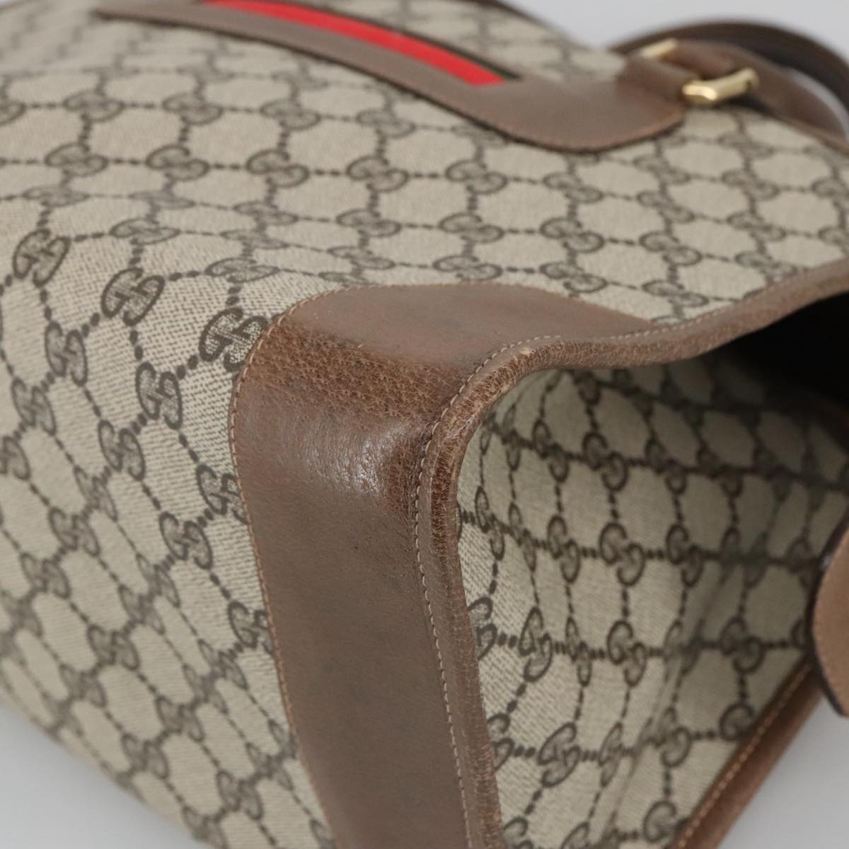 Gucci Sherry Beige Canvas Handbag