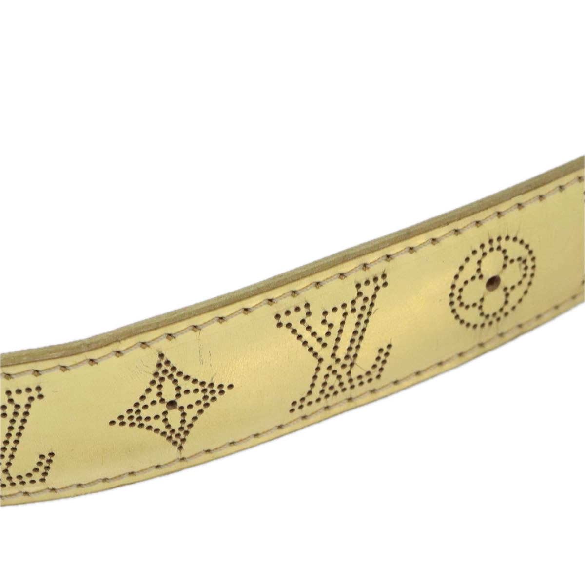 Louis Vuitton Mahina Gold Leather Belt