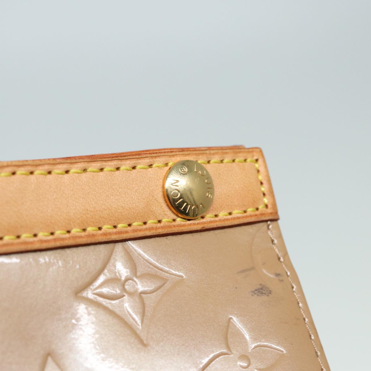 Louis Vuitton Roxbury Beige Patent Leather Handbag