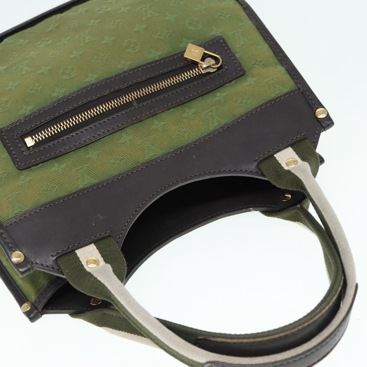 Louis Vuitton Suck Polosion Khaki Canvas Handbag