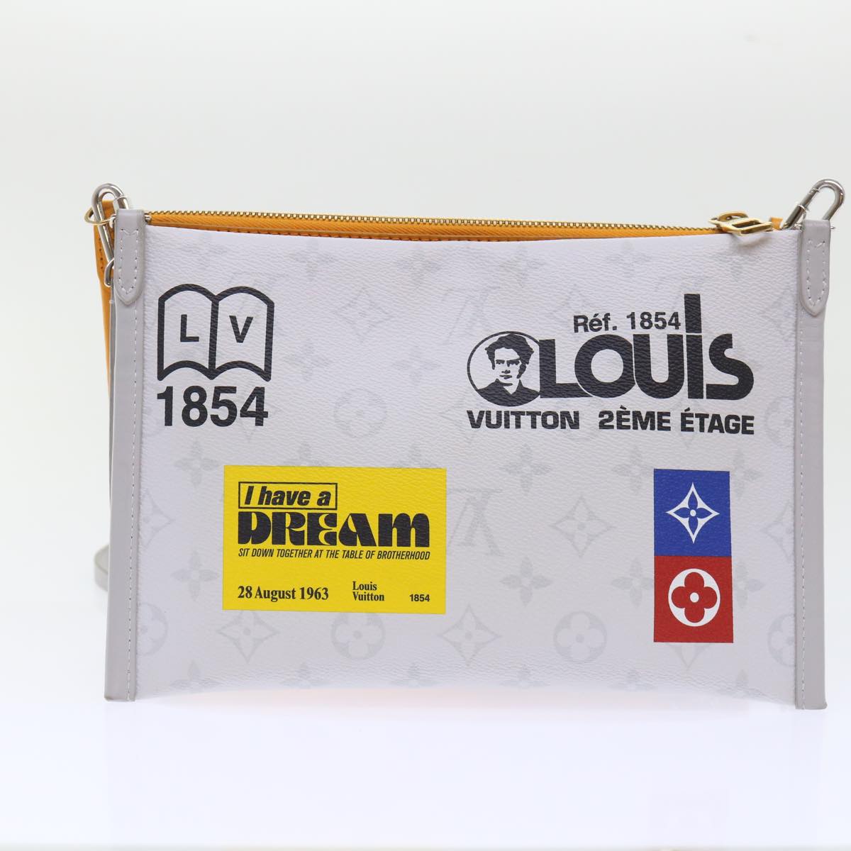 Louis Vuitton Messenger Grey Canvas Shoulder Bag