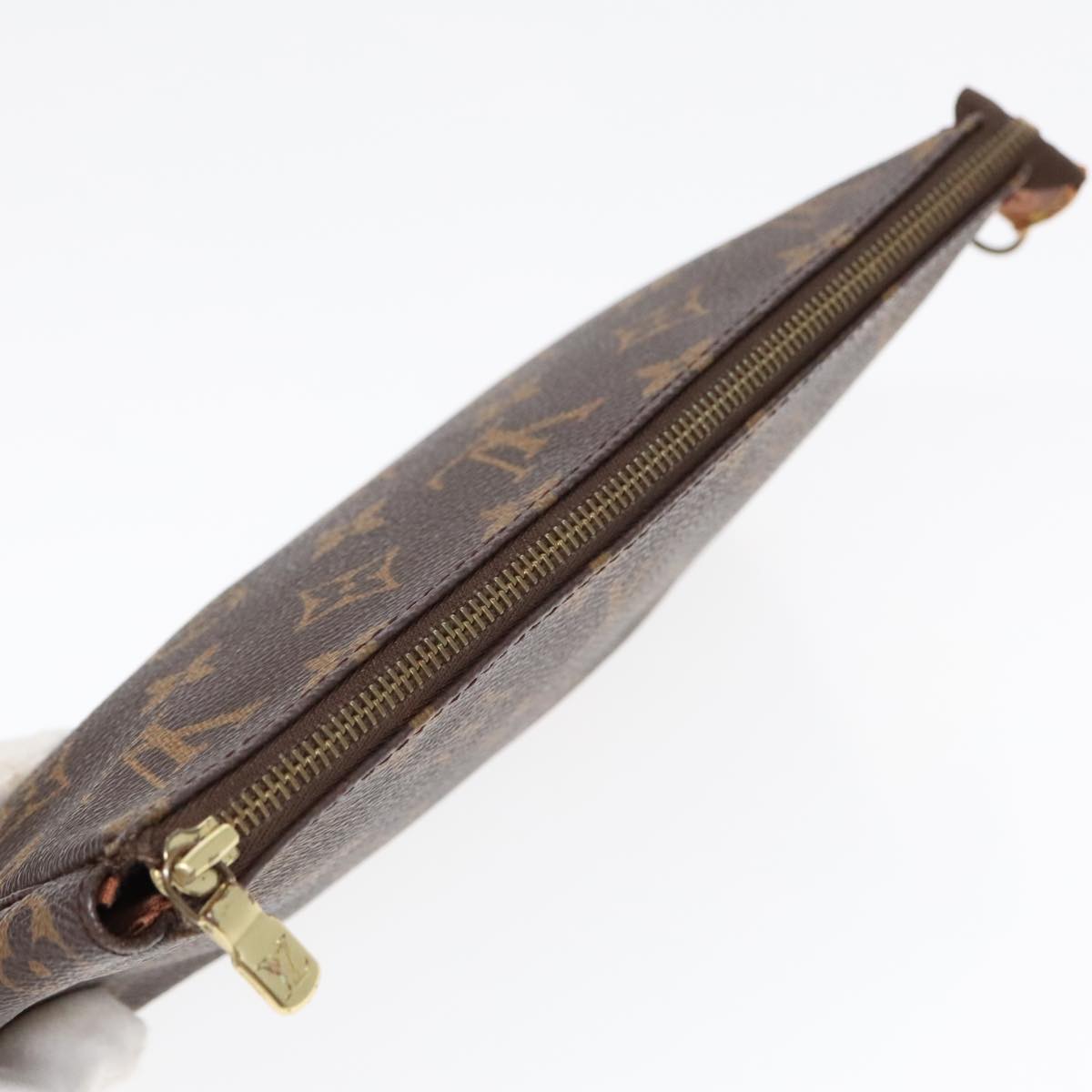 Louis Vuitton Pochette Accessoire Brown Canvas Clutch Bag
