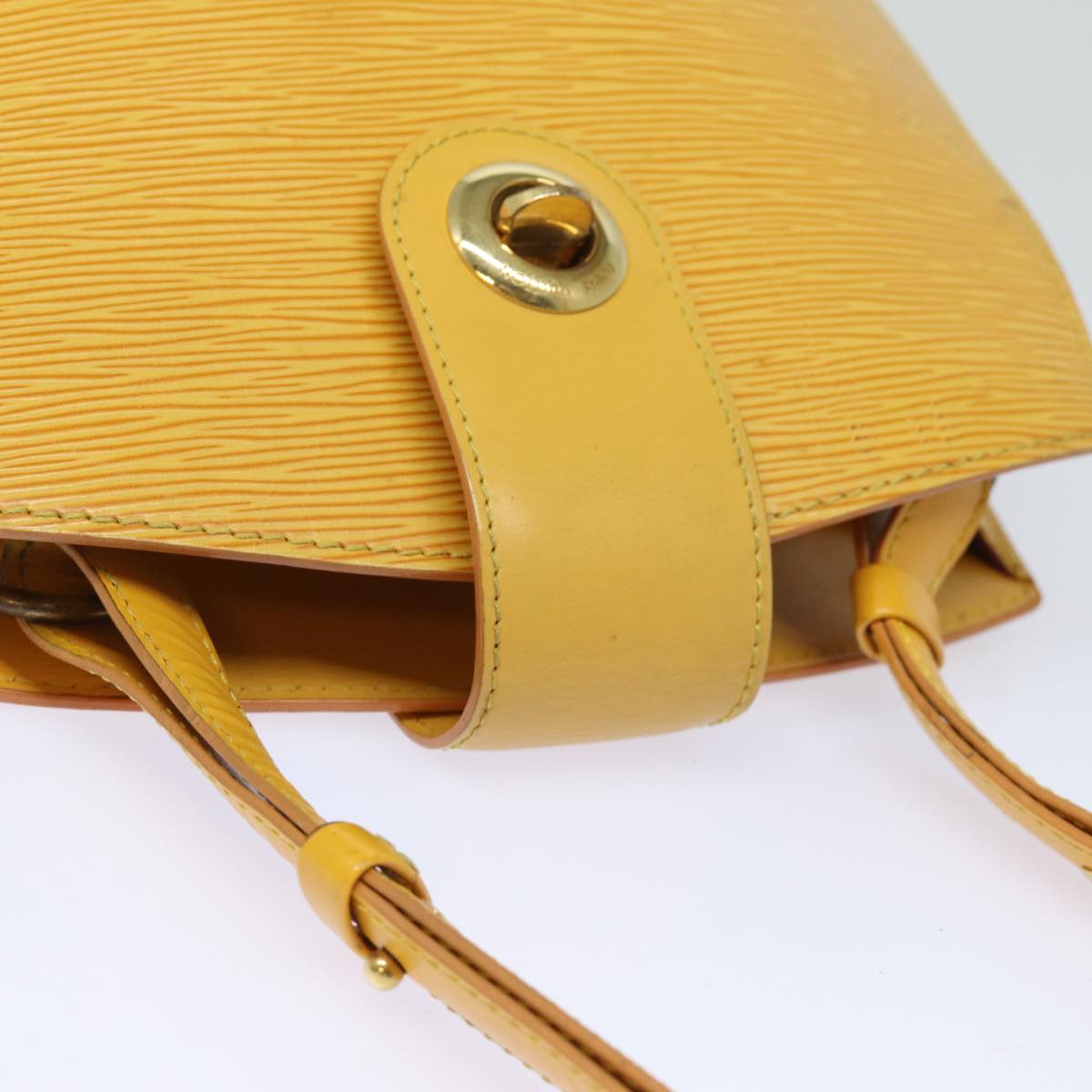 Louis Vuitton Cluny Yellow Leather Shoulder Bag