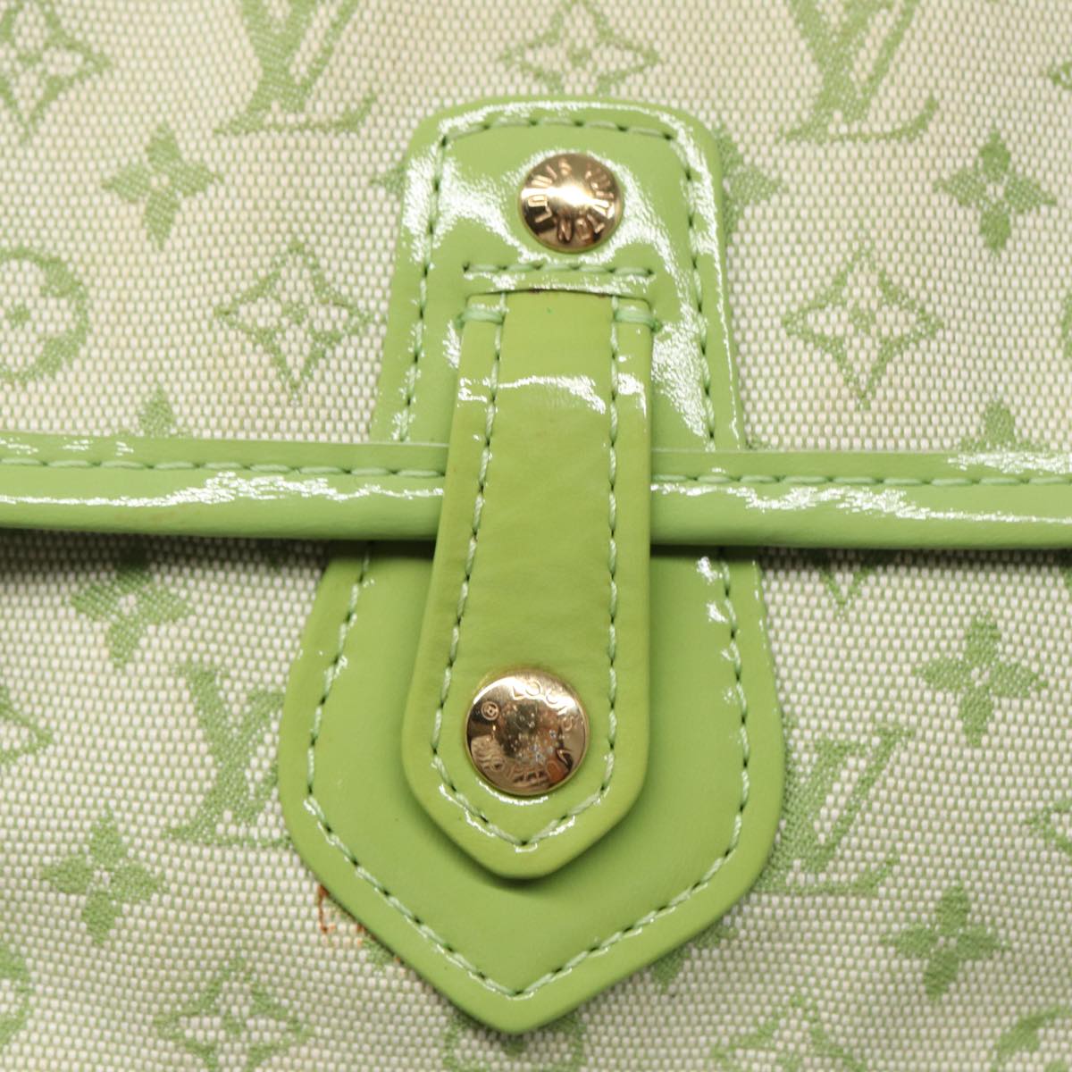 Louis Vuitton Marie Green Canvas Clutch Bag