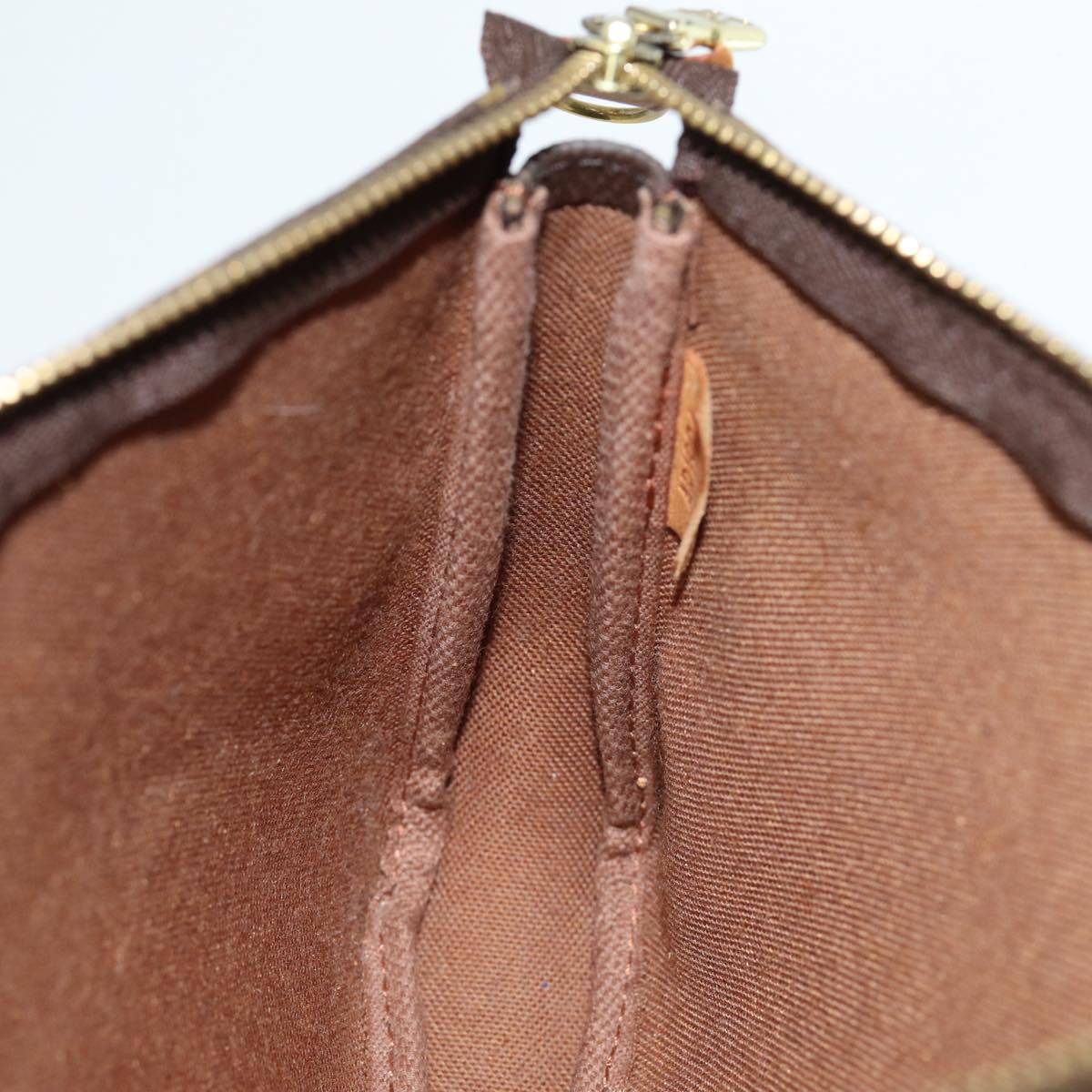 Louis Vuitton Pochette Accessoire Brown Canvas Clutch Bag