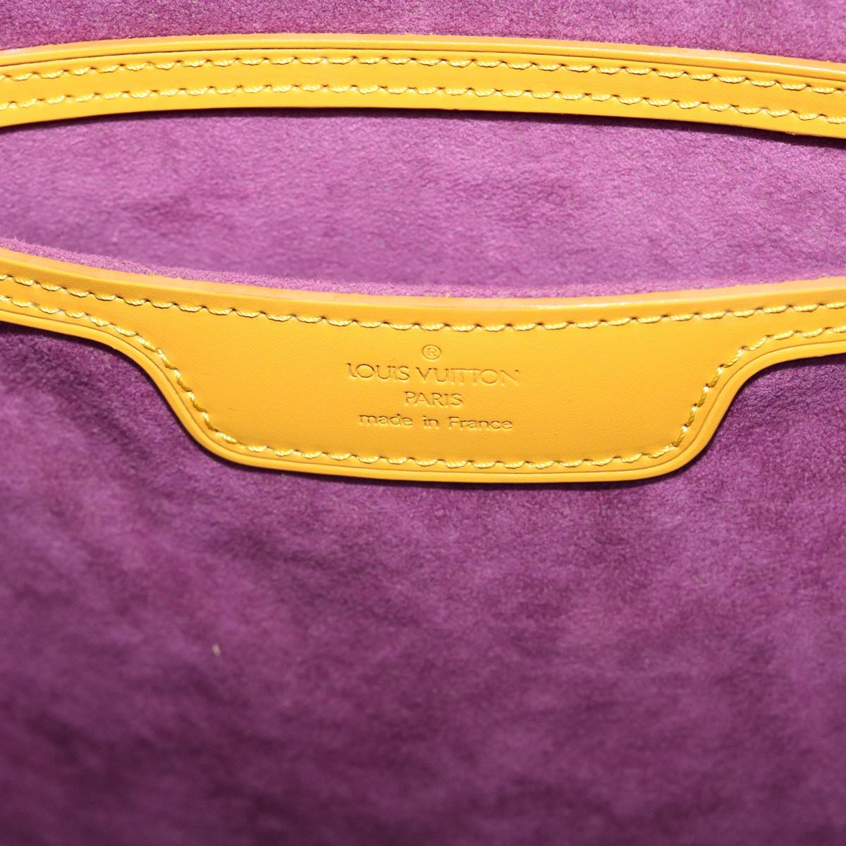 Louis Vuitton Boston Yellow Leather Travel Bag