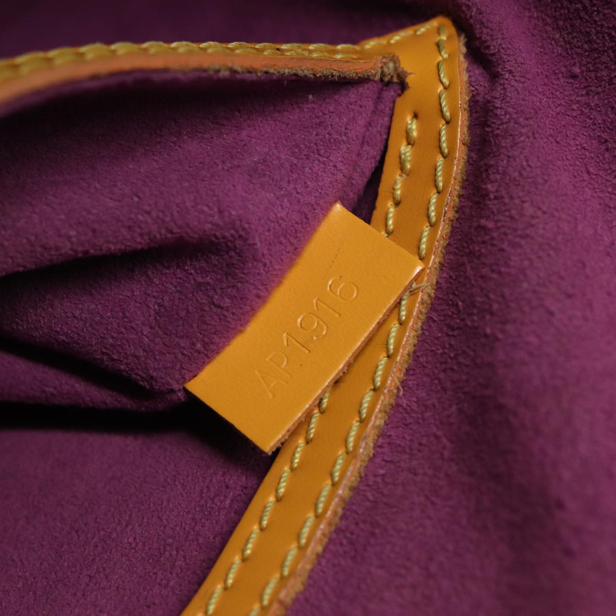 Louis Vuitton Alma Yellow Leather Handbag