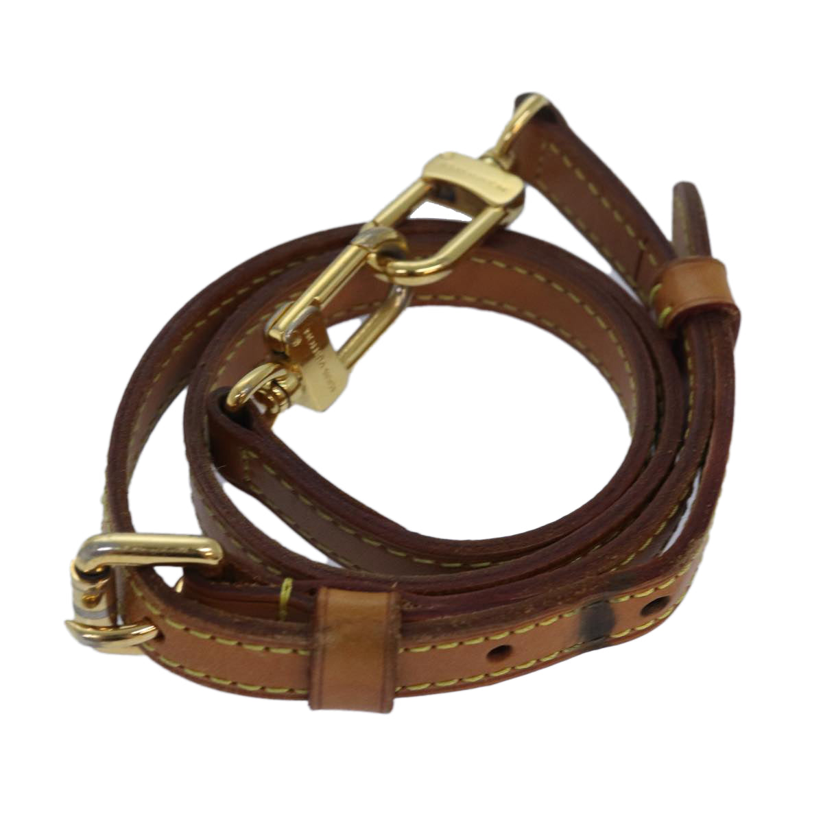 Louis Vuitton Shoulder Strap Beige Leather Bag Jewelry ()