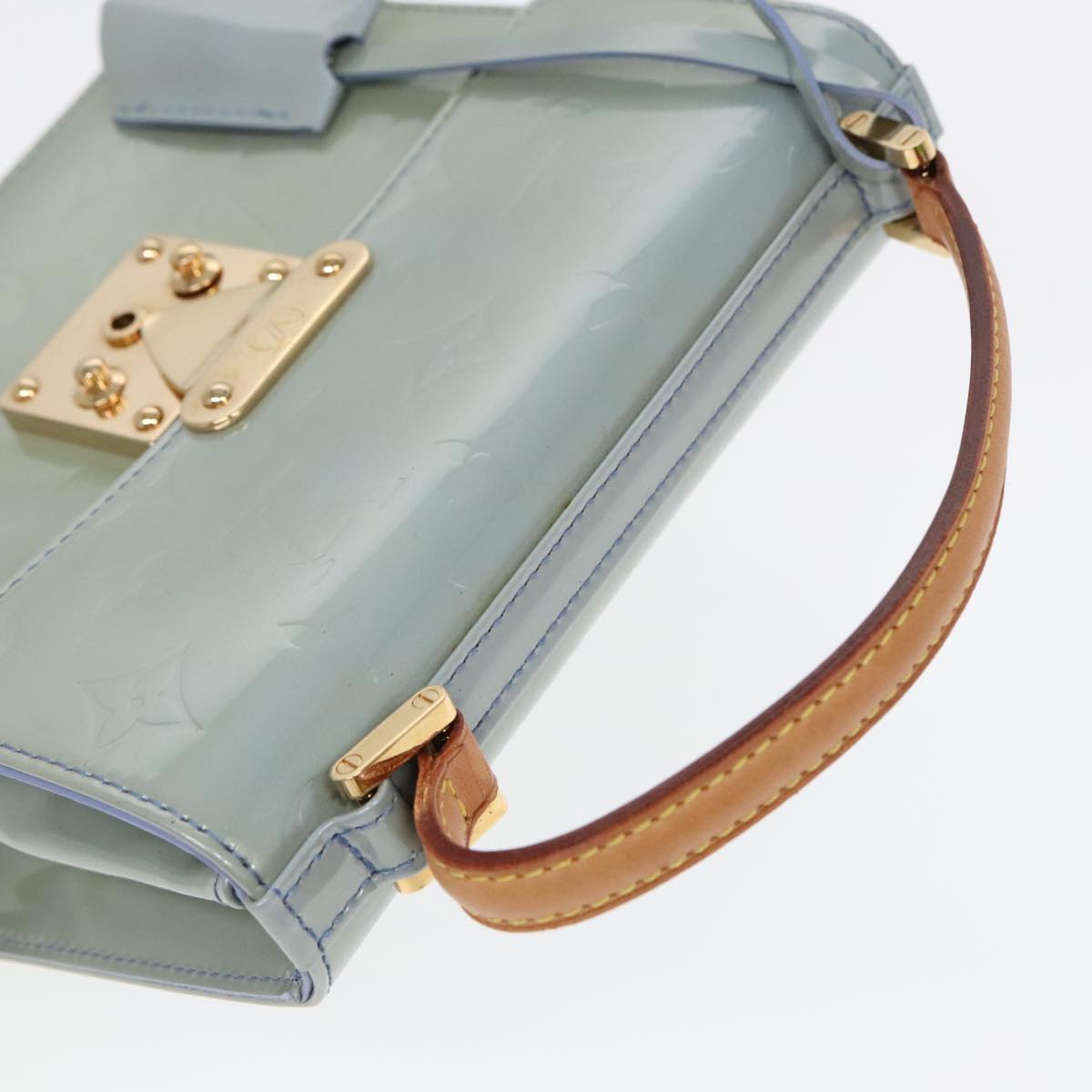 Louis Vuitton Spring Street Grey Patent Leather Handbag