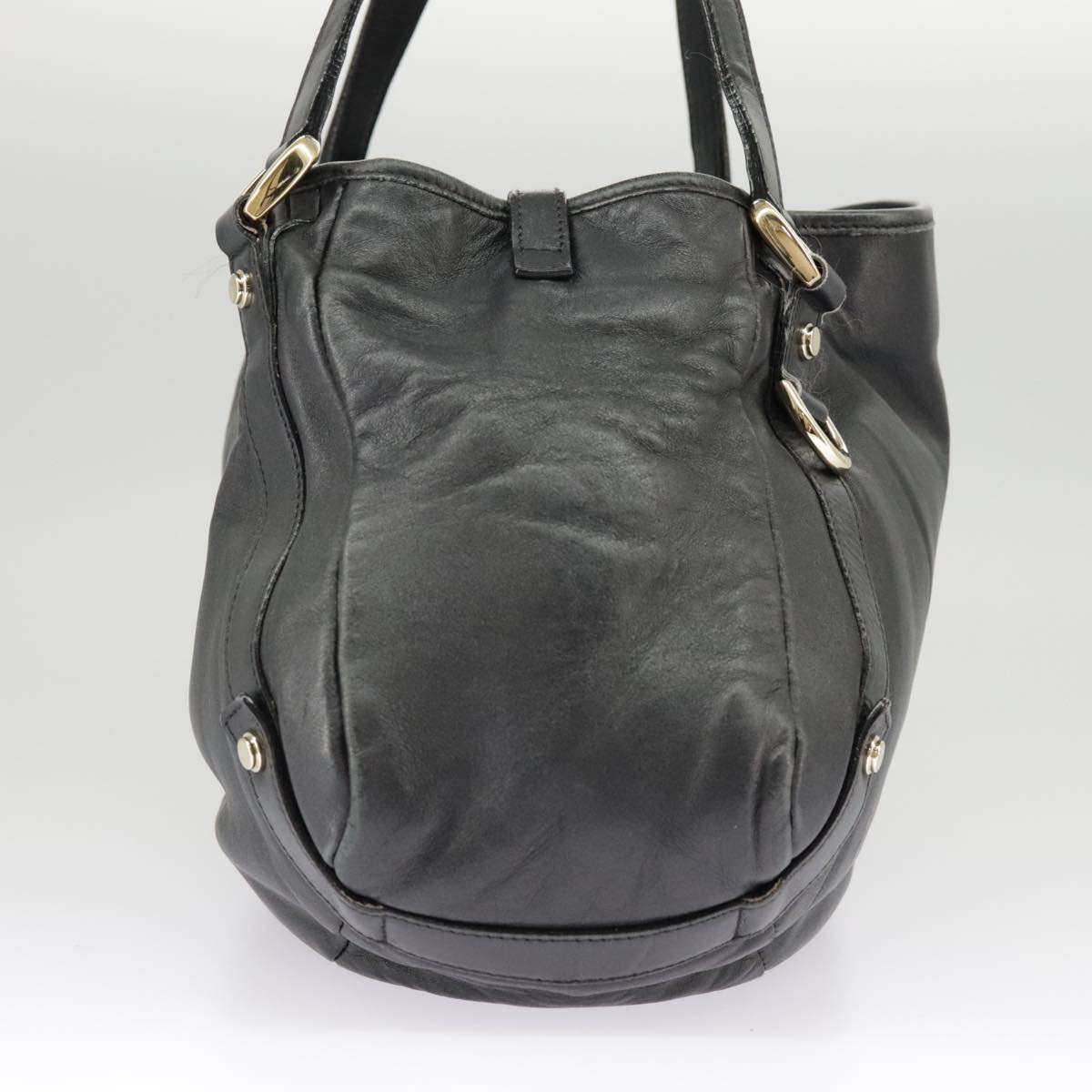 Gucci Abbey Black Leather Tote Bag
