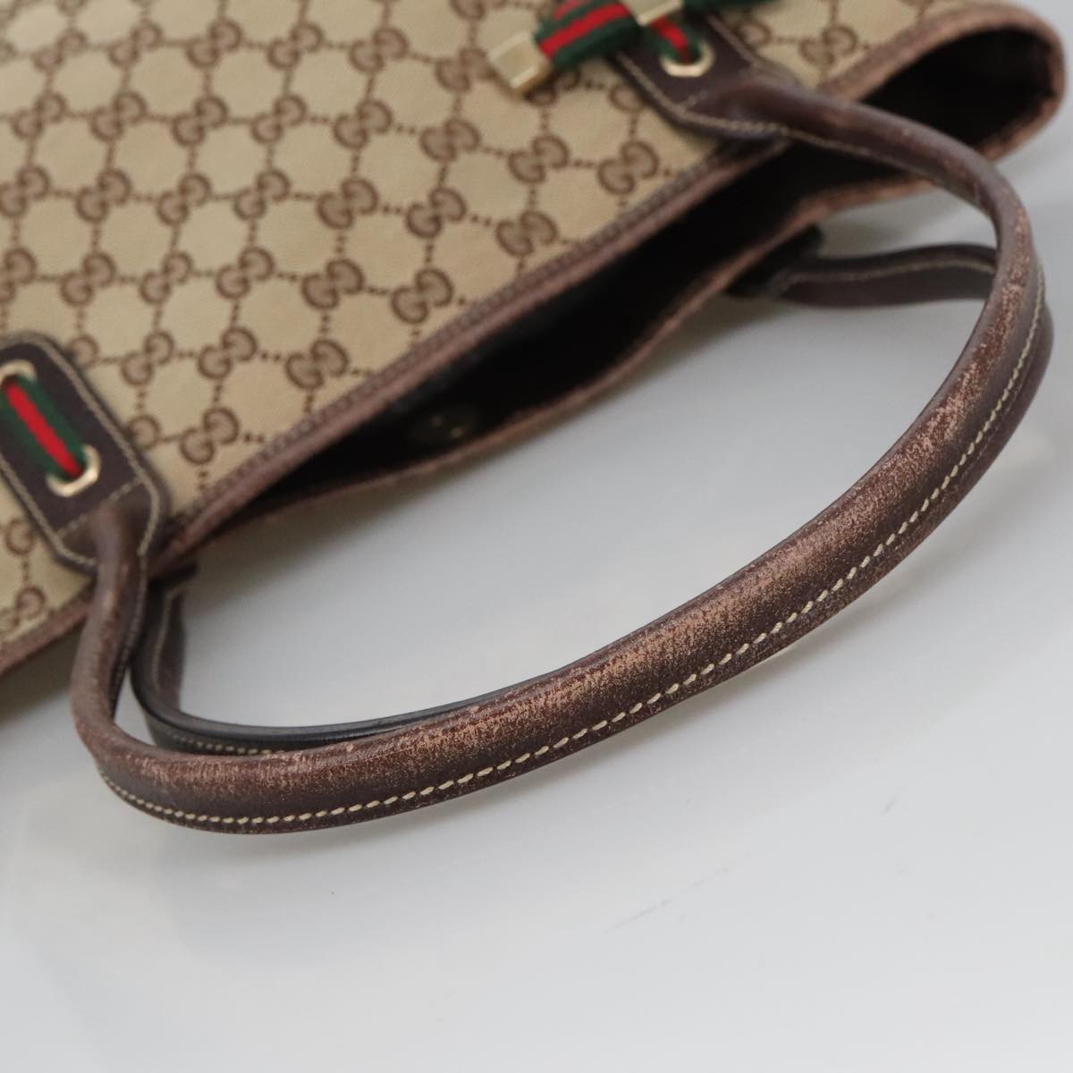 Gucci Sherry Beige Canvas Tote Bag
