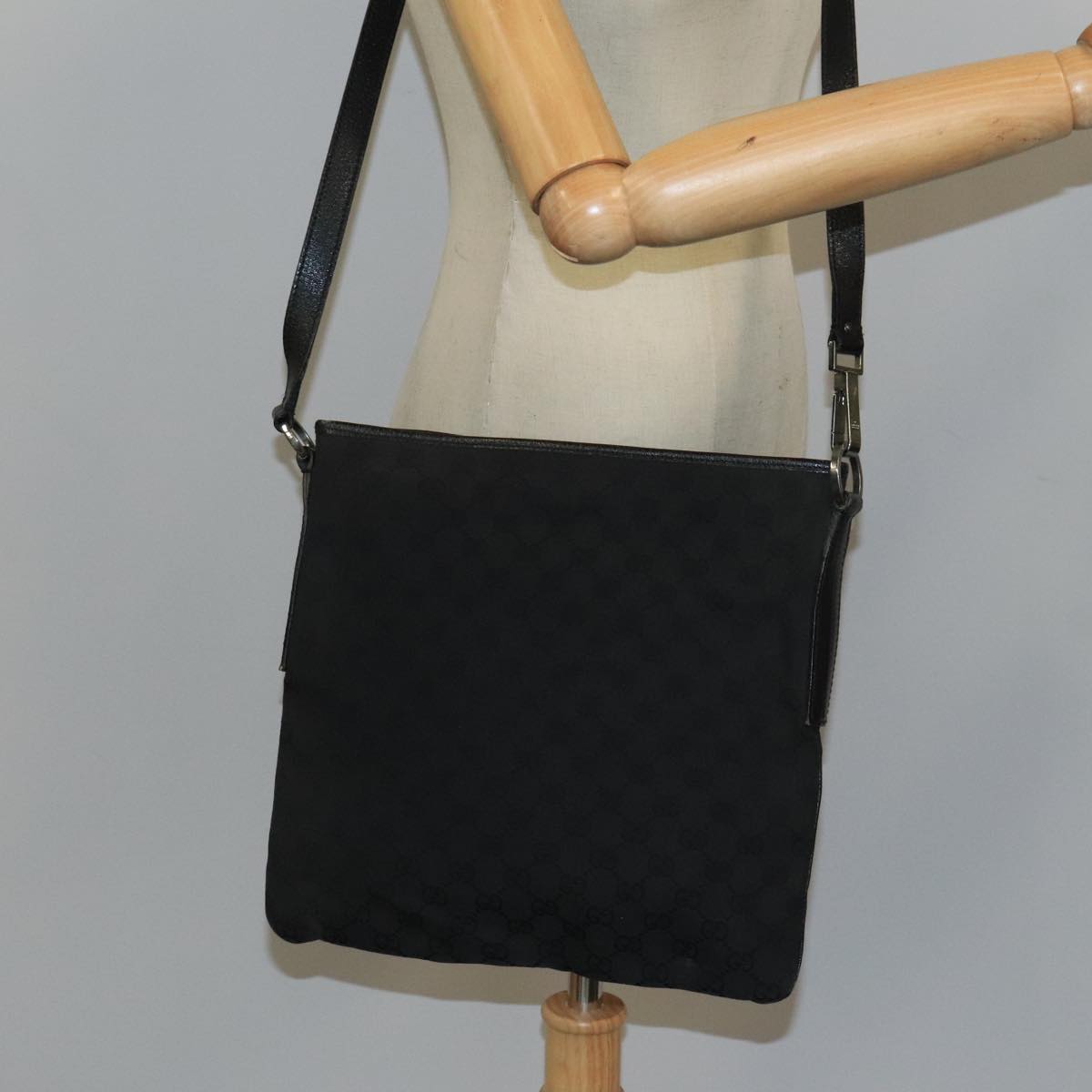 Gucci Black Canvas Shoulder Bag