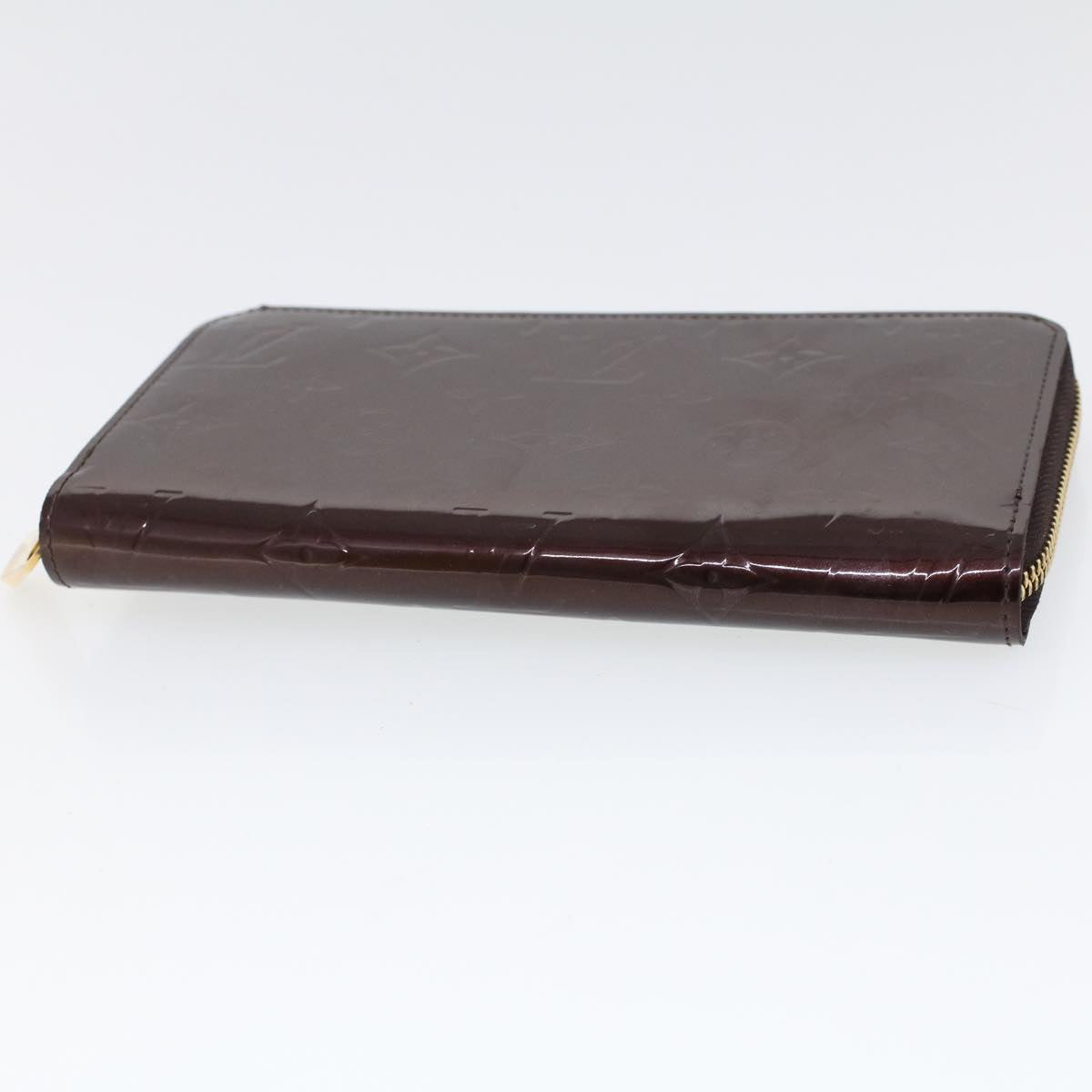Louis Vuitton Portefeuille Zippy Burgundy Patent Leather Wallet