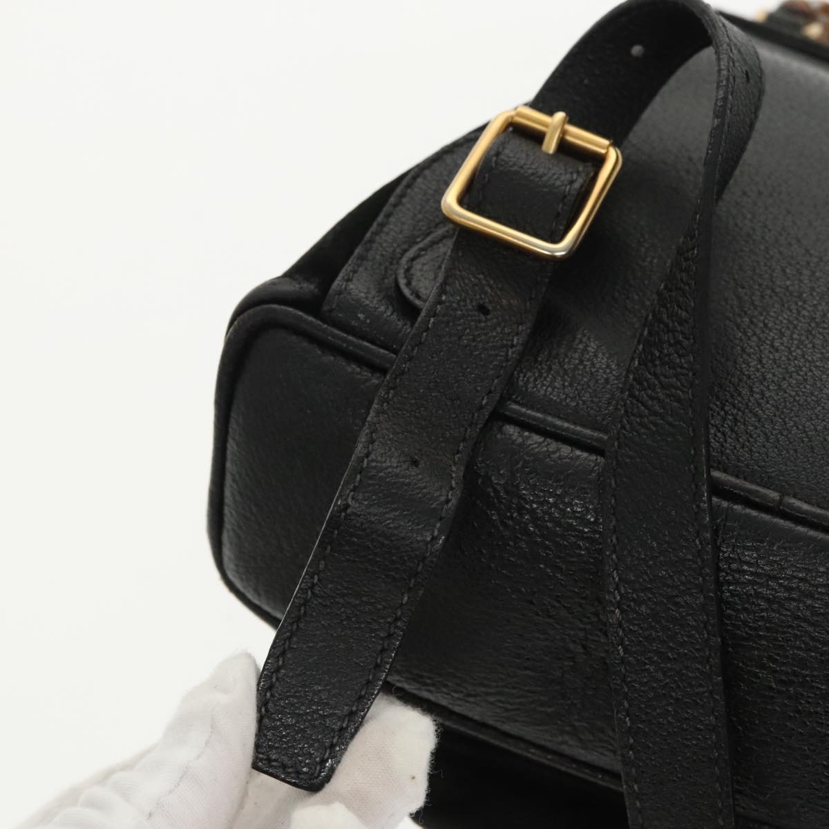 Gucci Bamboo Black Suede Backpack Bag