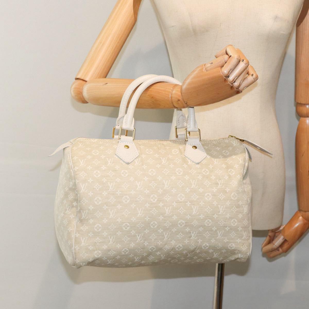 Louis Vuitton Speedy 30 Beige Canvas Handbag