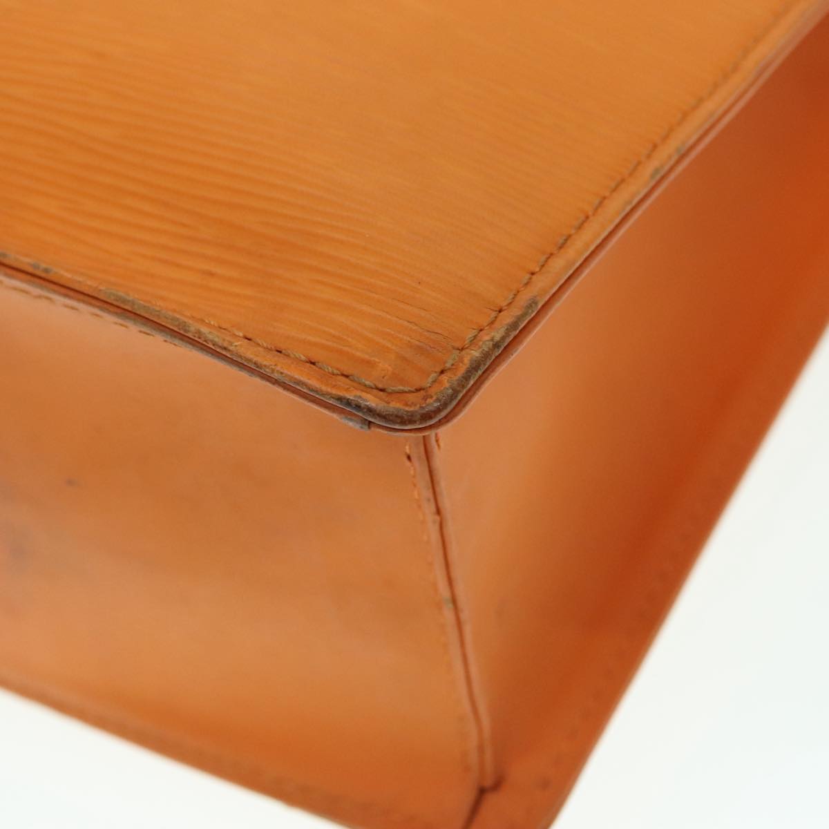 Louis Vuitton Sac Plat Orange Leather Tote Bag