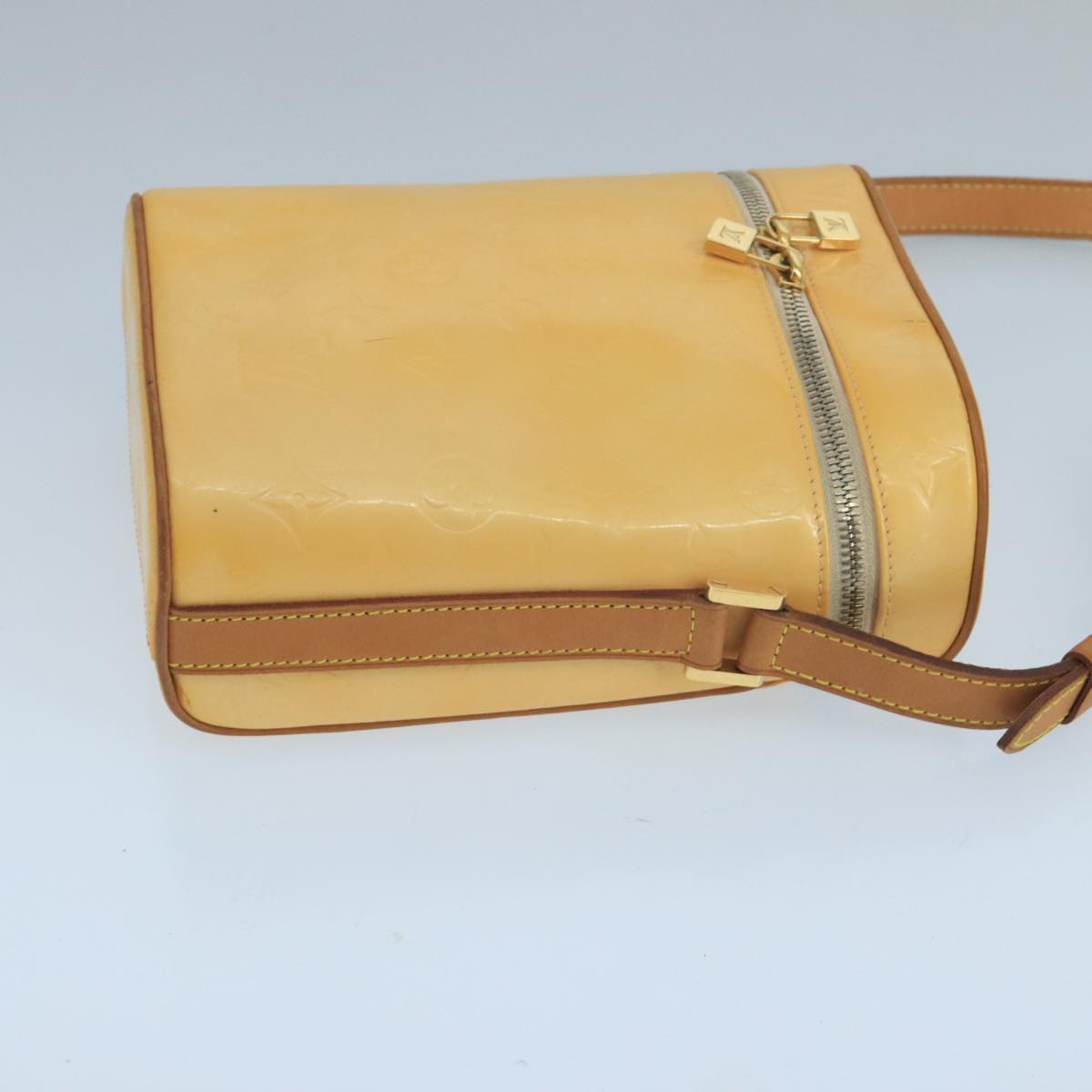 Louis Vuitton Sullivan Yellow Patent Leather Shoulder Bag