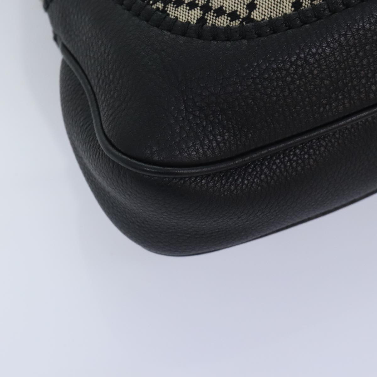 Gucci Jackie Black Canvas Shoulder Bag