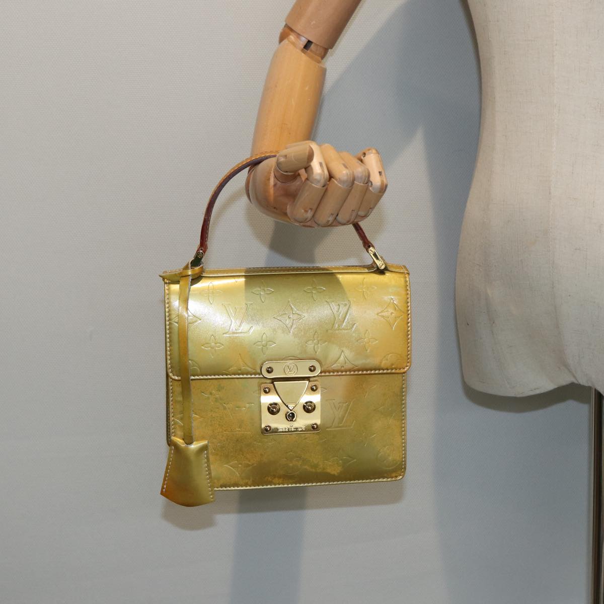 Louis Vuitton Spring Street Yellow Patent Leather Handbag