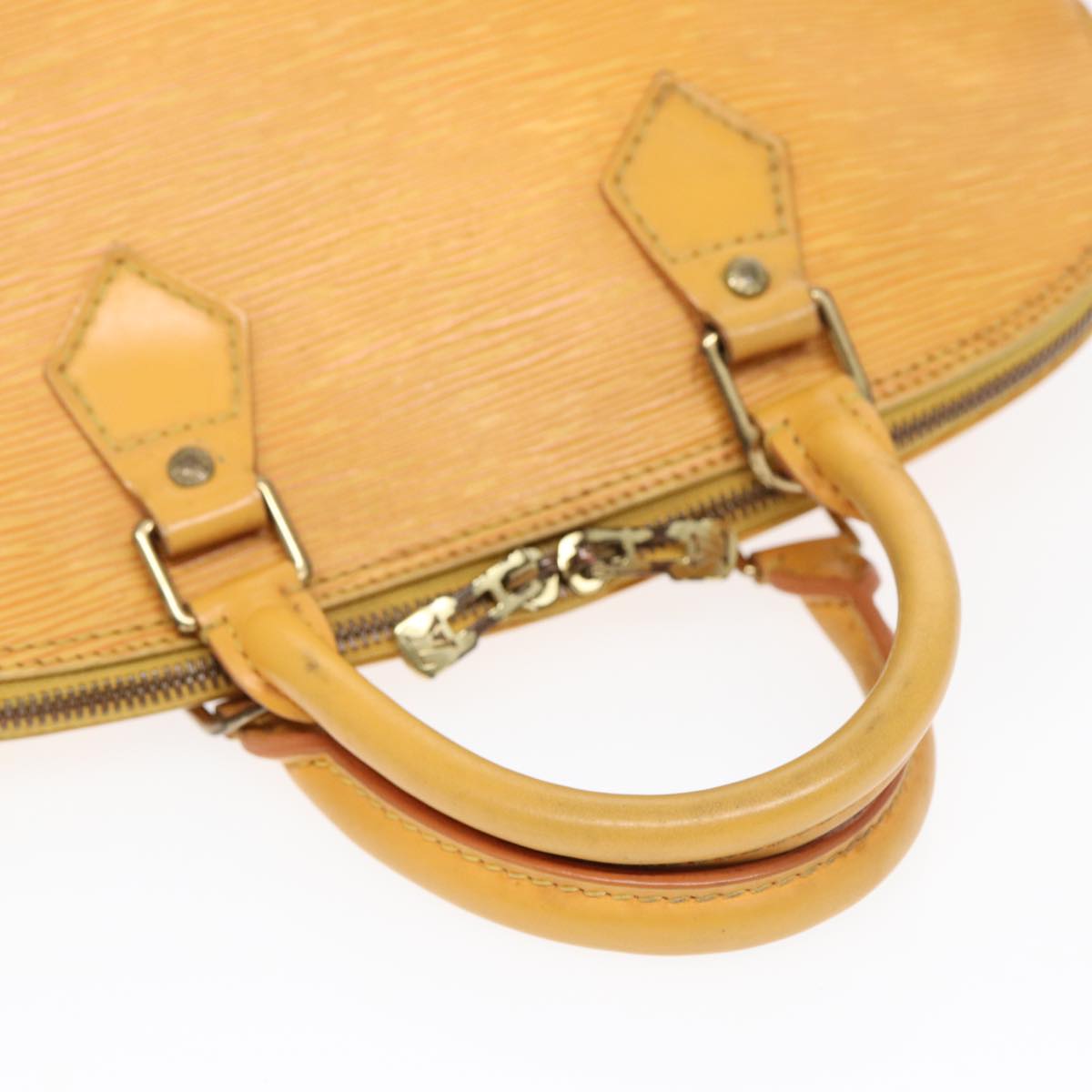 Louis Vuitton Alma Yellow Leather Handbag