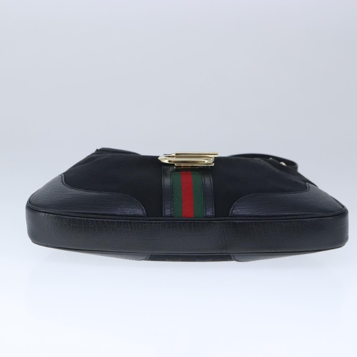 Gucci Sherry Black Canvas Shoulder Bag