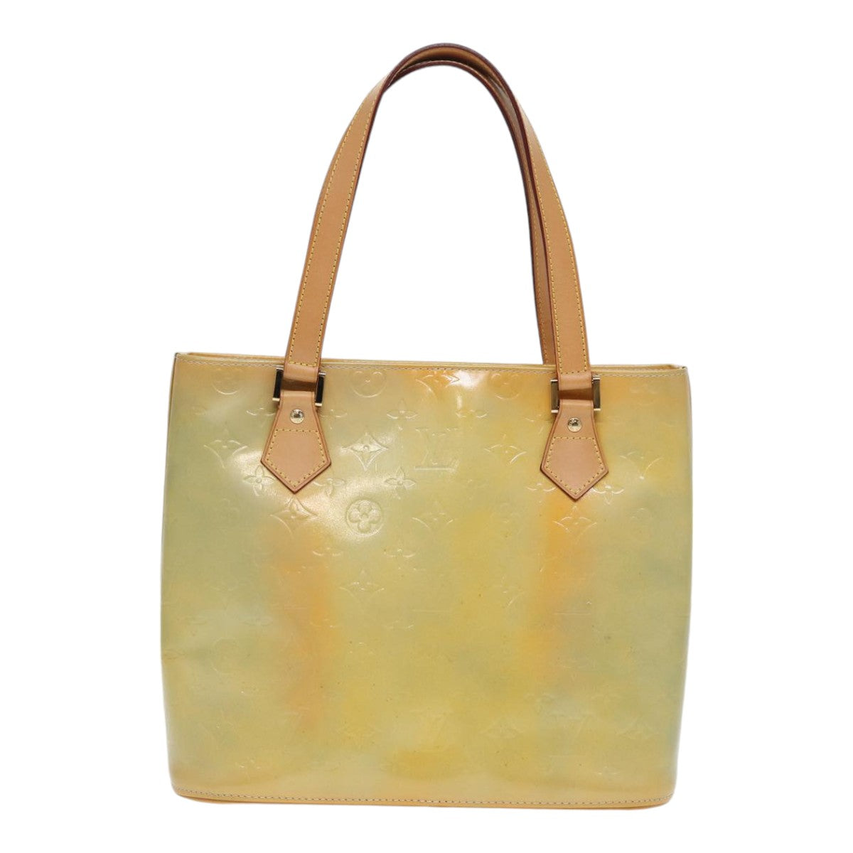 Louis Vuitton Houston Beige Patent Leather Handbag