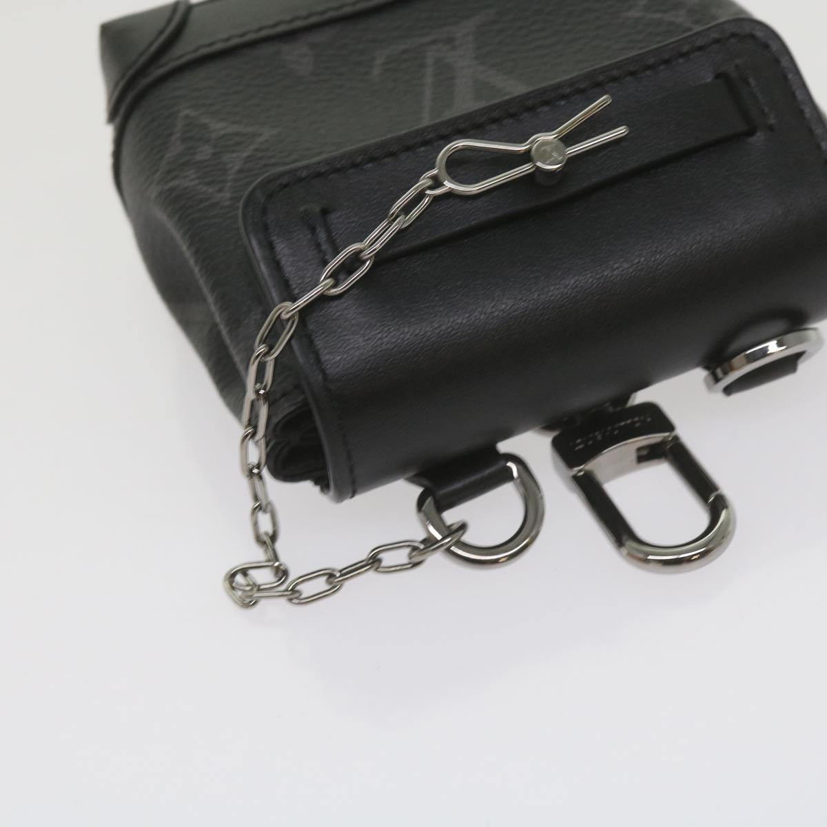 Louis Vuitton Steamer Black Canvas Clutch Bag