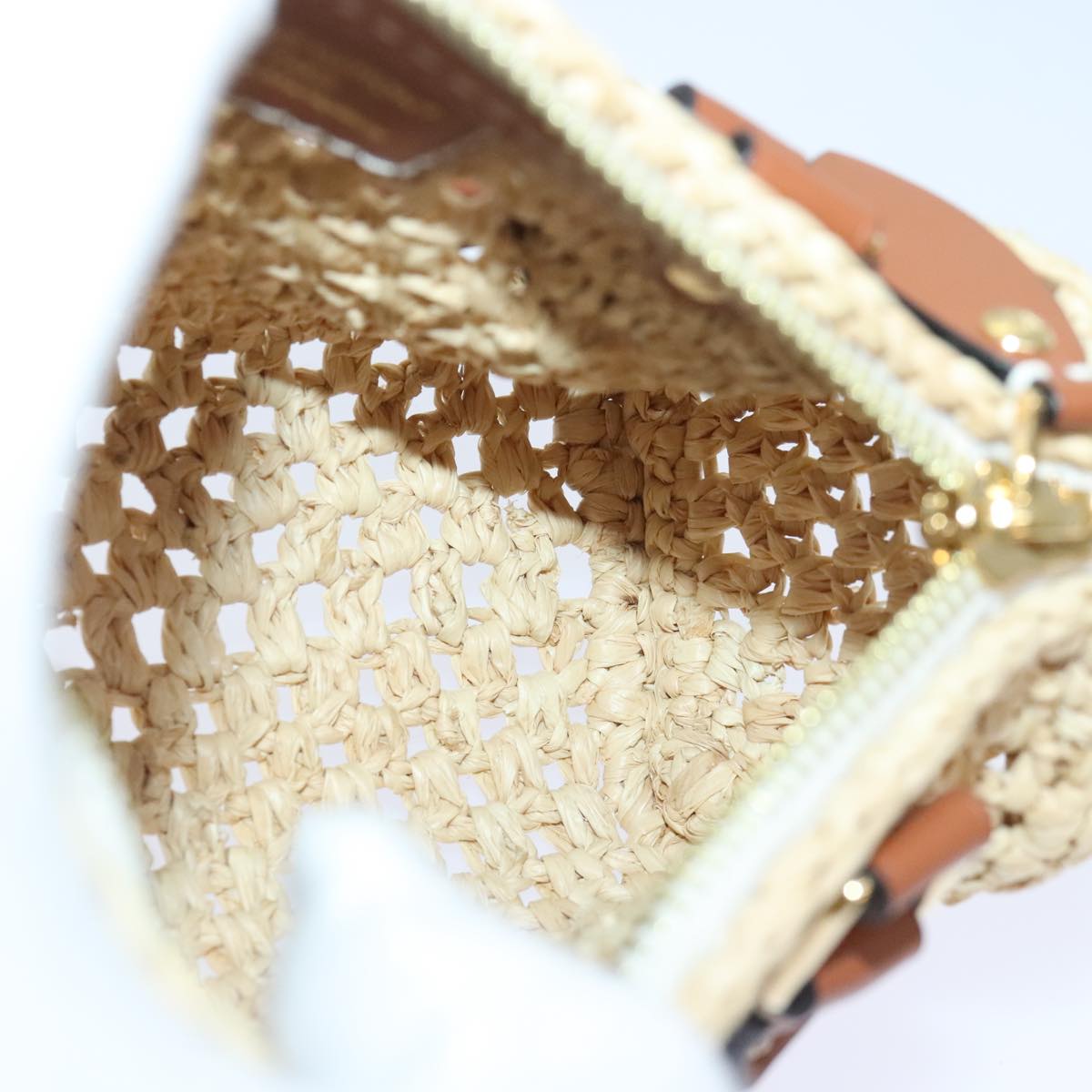 Louis Vuitton Nano Speedy Beige Synthetic Handbag