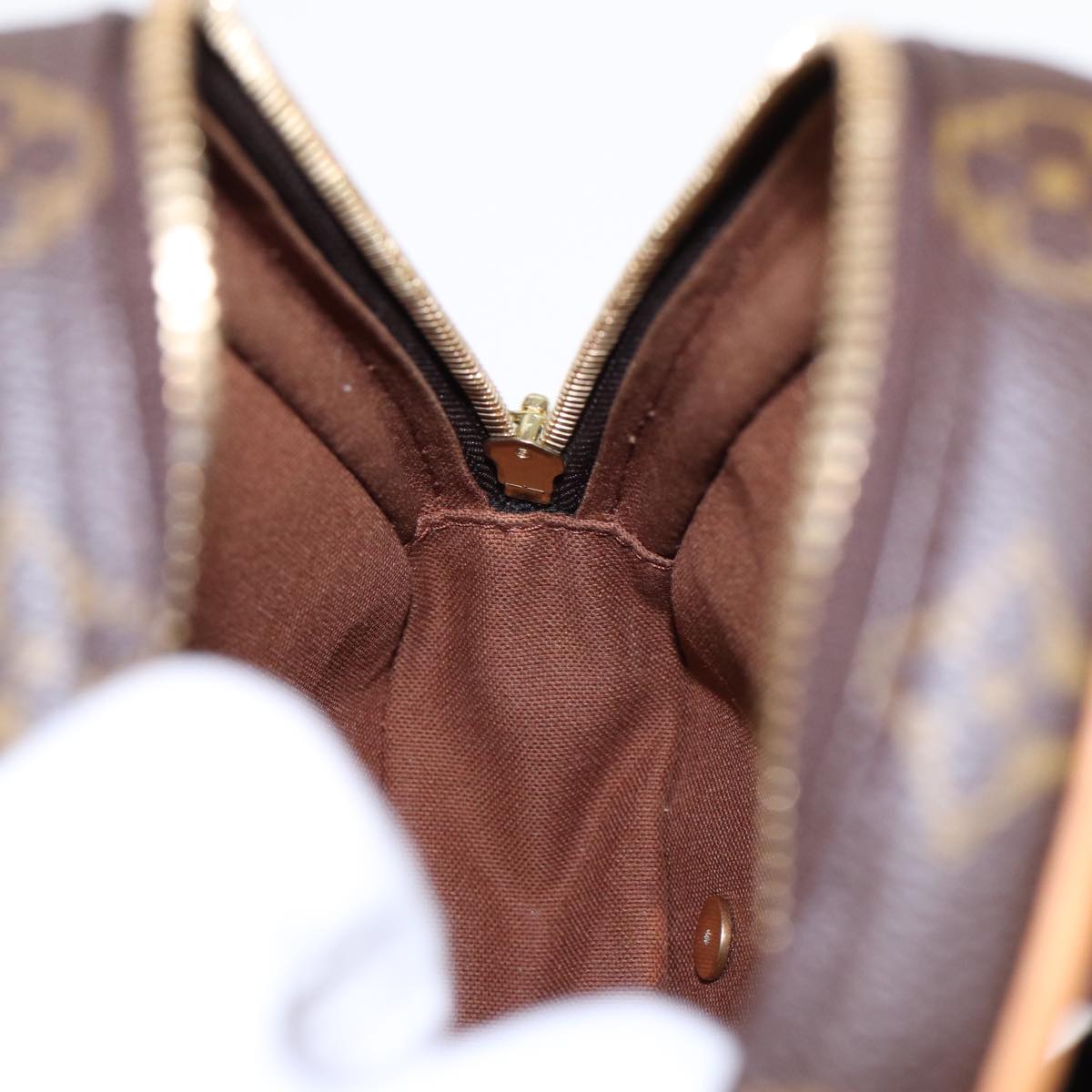 Louis Vuitton Gange Brown Canvas Clutch Bag