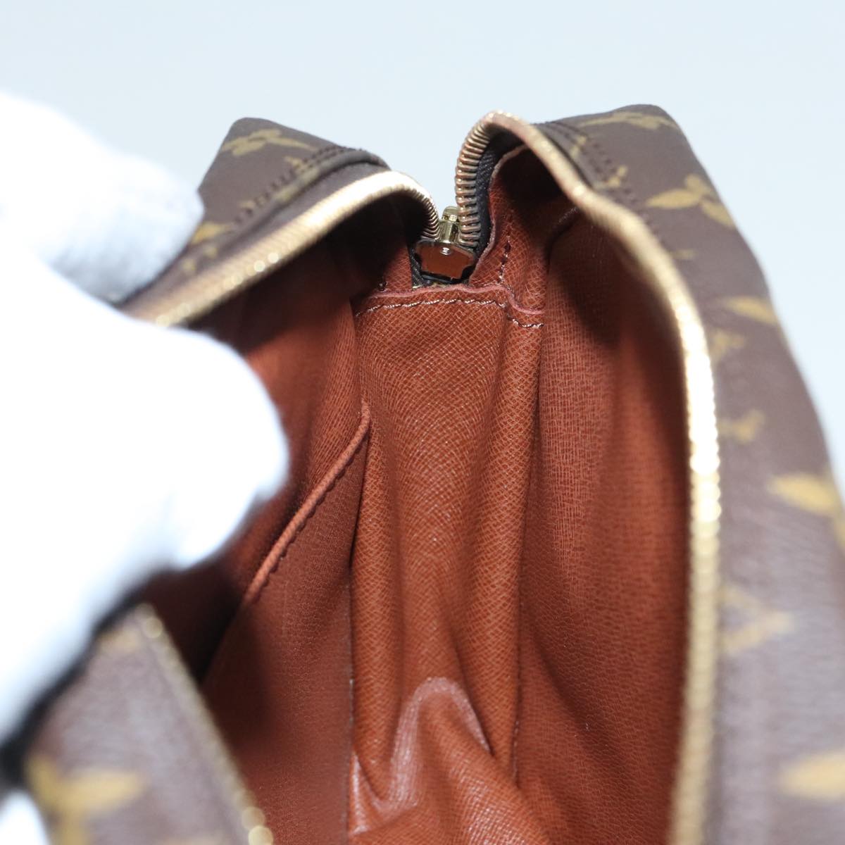 Louis Vuitton Compiegne 28 Brown Canvas Clutch Bag