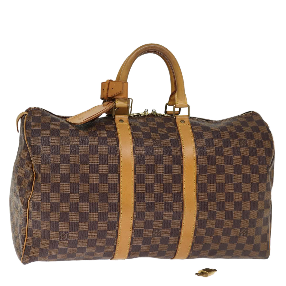 Louis Vuitton Keepall 45 Brown Canvas Travel Bag