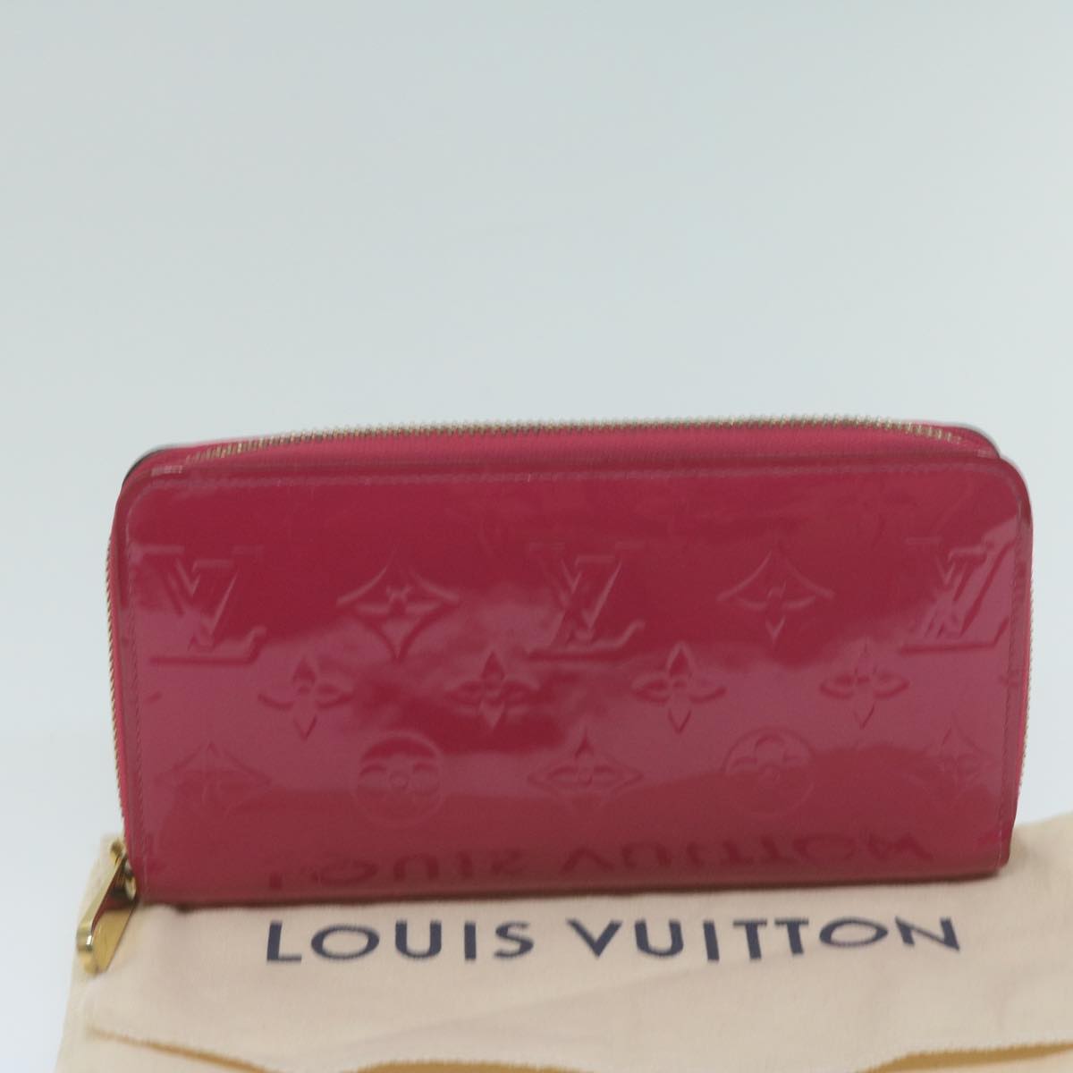 Louis Vuitton Zippy Wallet Pink Patent Leather Wallet