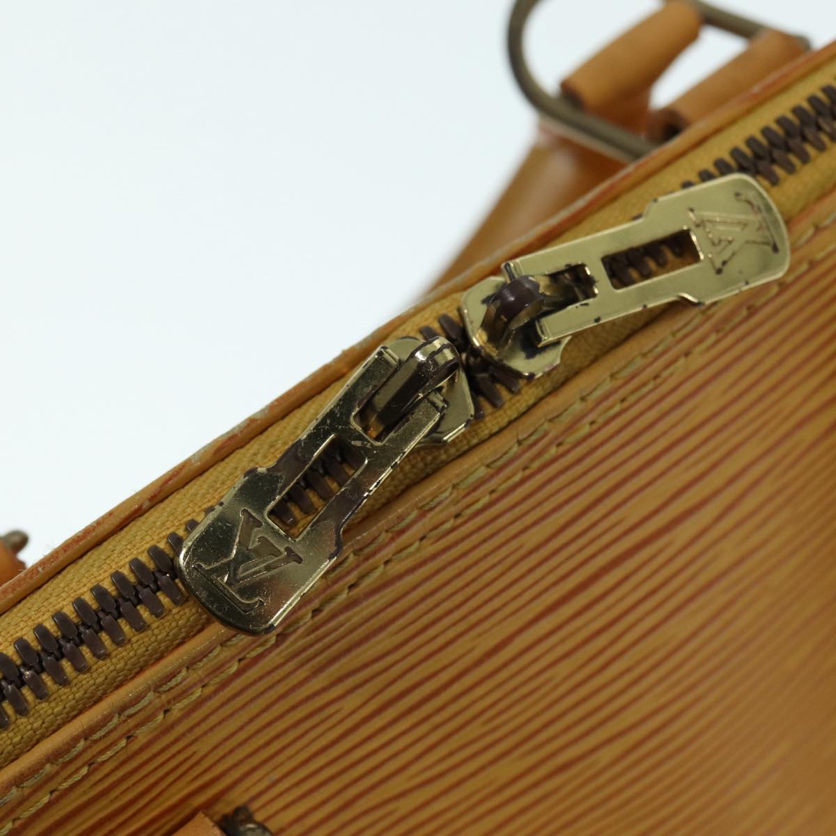 Louis Vuitton Alma Yellow Leather Handbag