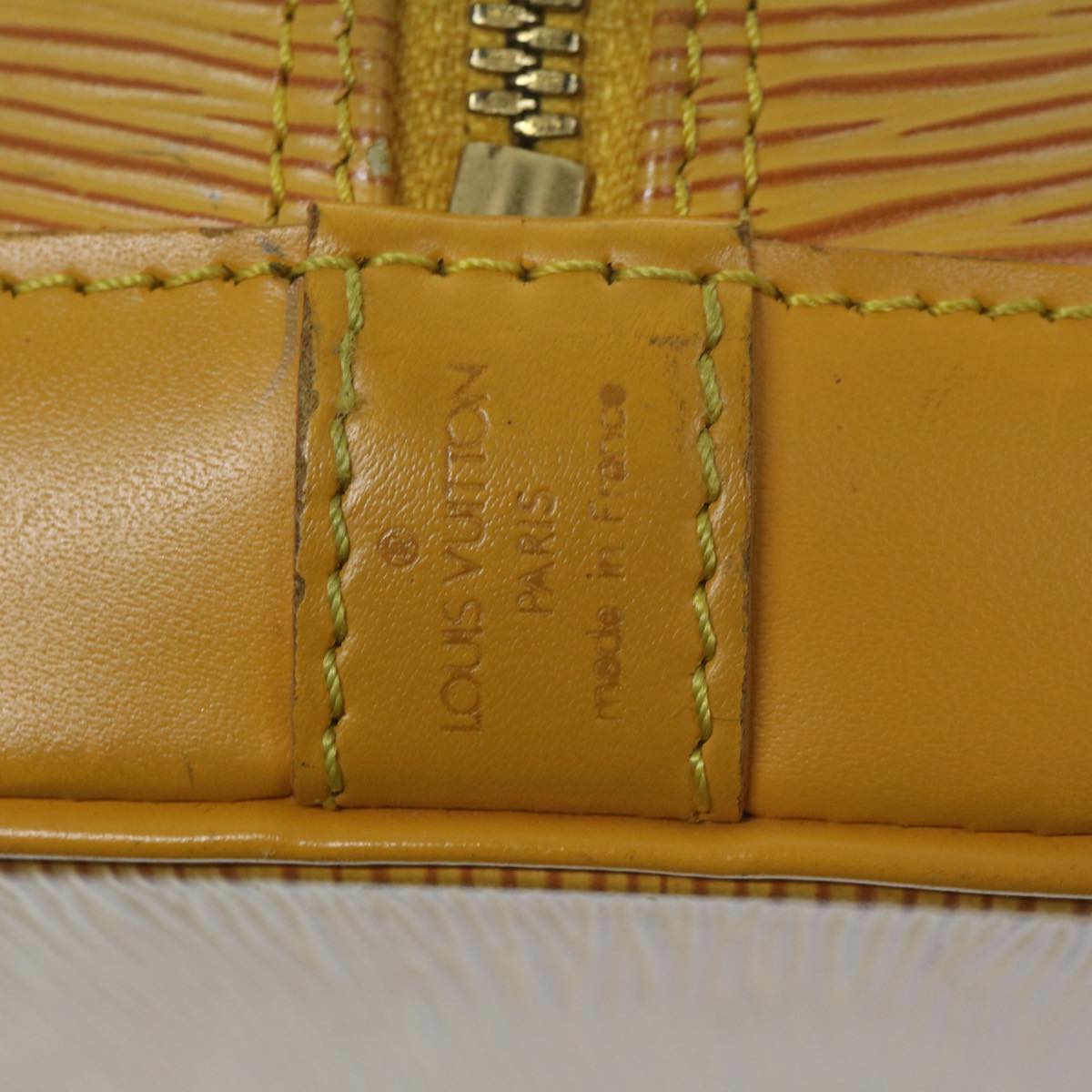 Louis Vuitton Alma Yellow Leather Handbag