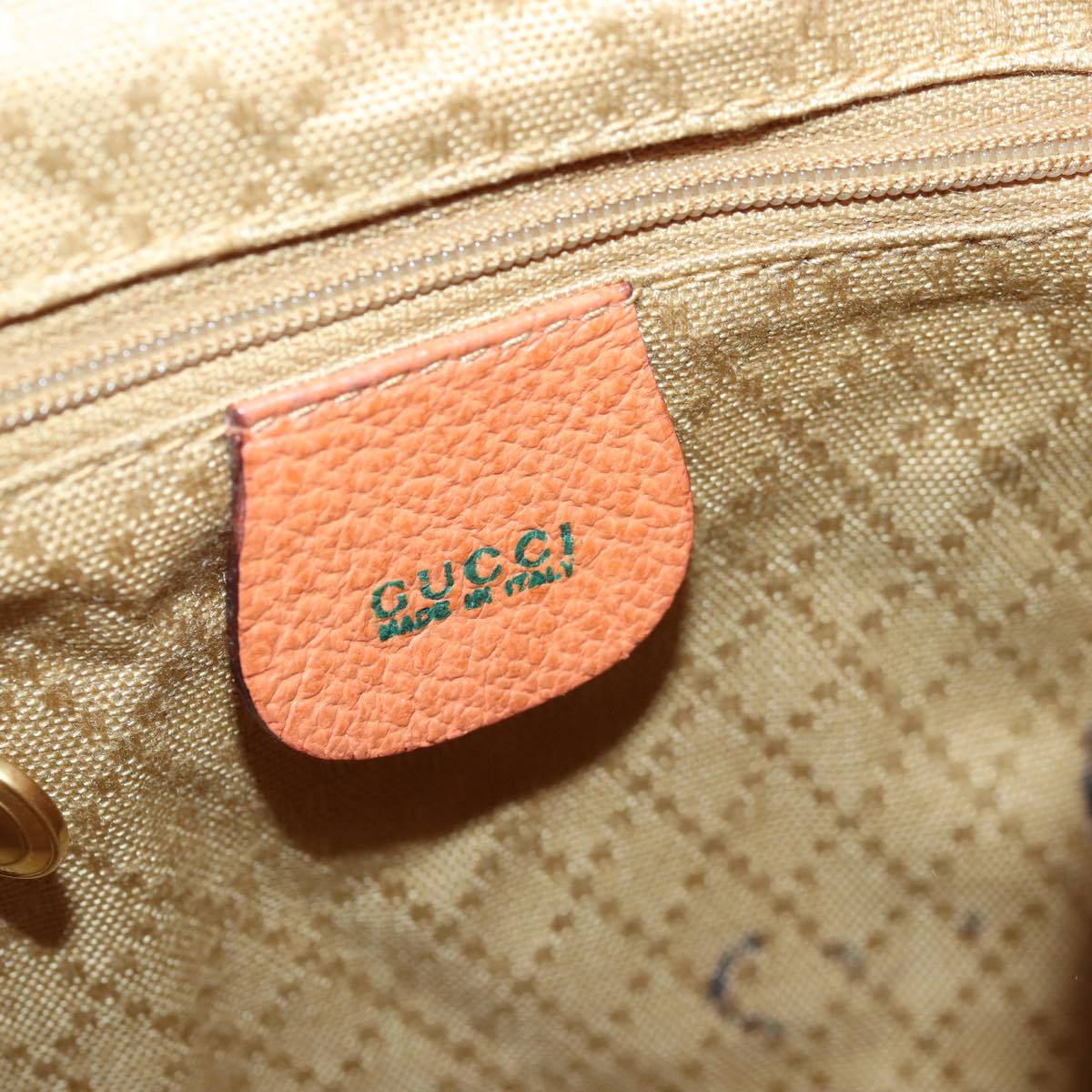 Gucci Bamboo Orange Suede Backpack Bag