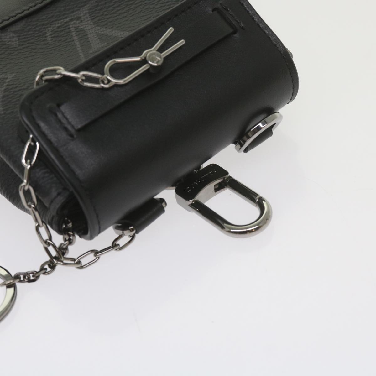 Louis Vuitton Steamer Black Canvas Clutch Bag