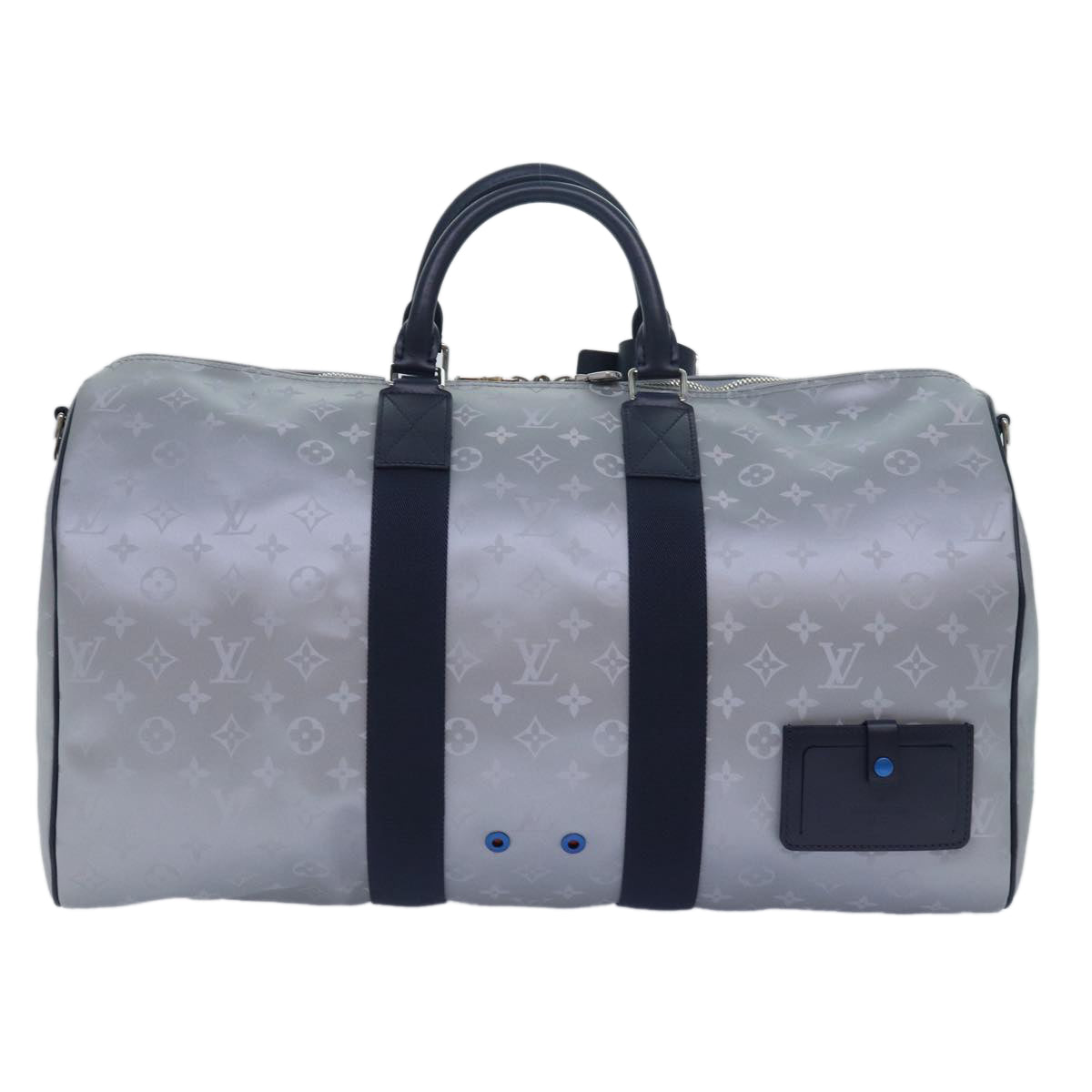 Louis Vuitton Keepall Bandouliere 50 Silver Canvas Travel Bag