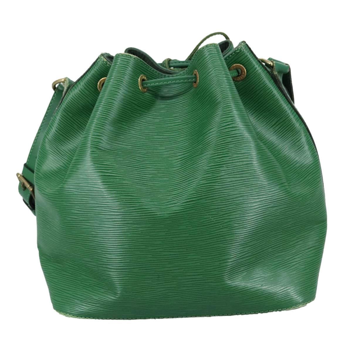 Louis Vuitton Petit Noé Green Leather Shoulder Bag