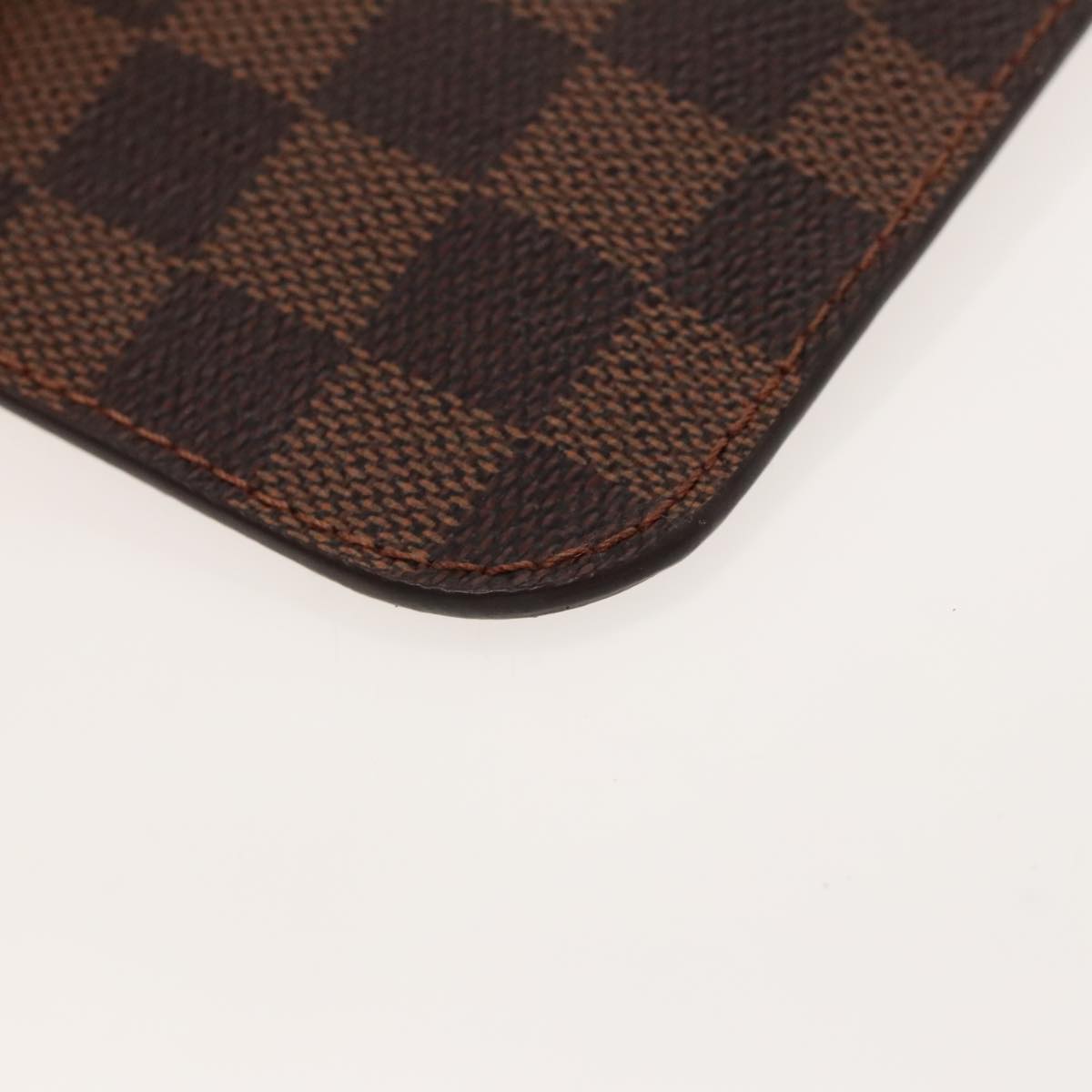 Louis Vuitton Neverfull Pouch Brown Canvas Clutch Bag